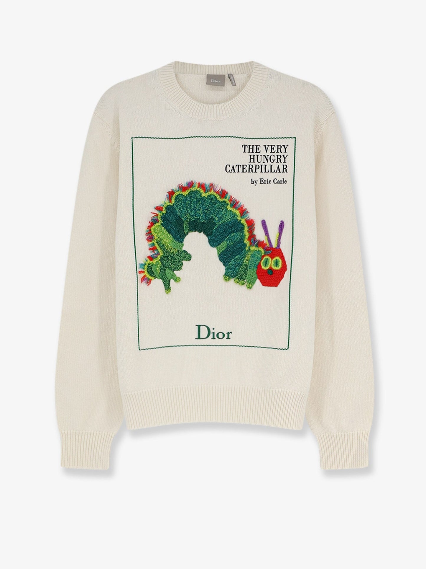 Dior Men Cotton And Wool Sweater With Book Cover Embroidery
