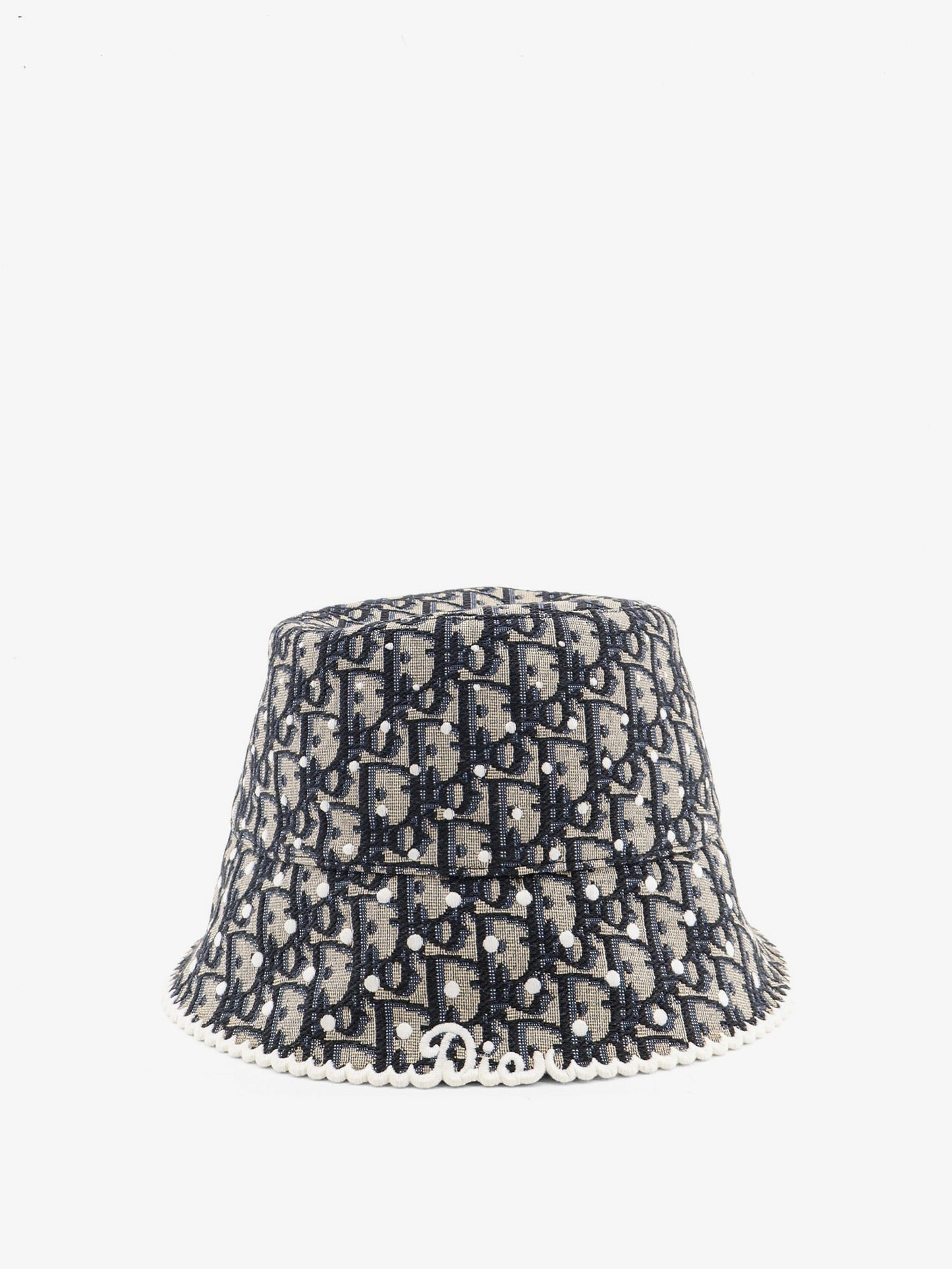 Dior Women Teddy-D Polkadior Oblique Narrow-Brimmed Bucket Hat CHRISTIAN DIOR