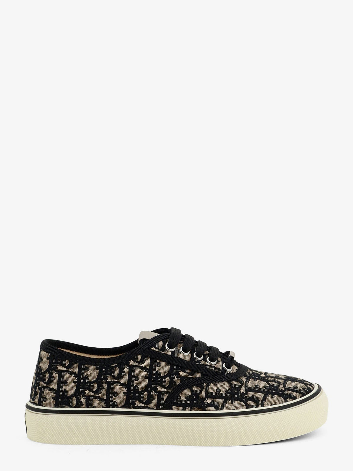 Dior Women Dior Saltwind Cotton Sneakers With Dior Oblique Embroidery CHRISTIAN DIOR
