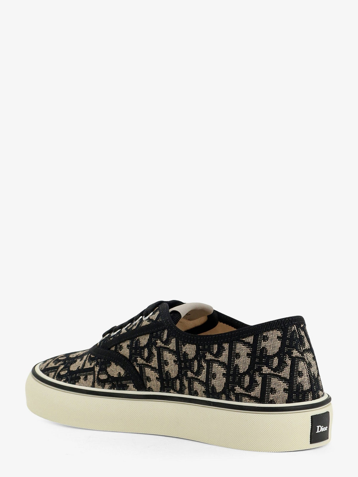 Dior Women Dior Saltwind Cotton Sneakers With Dior Oblique Embroidery CHRISTIAN DIOR