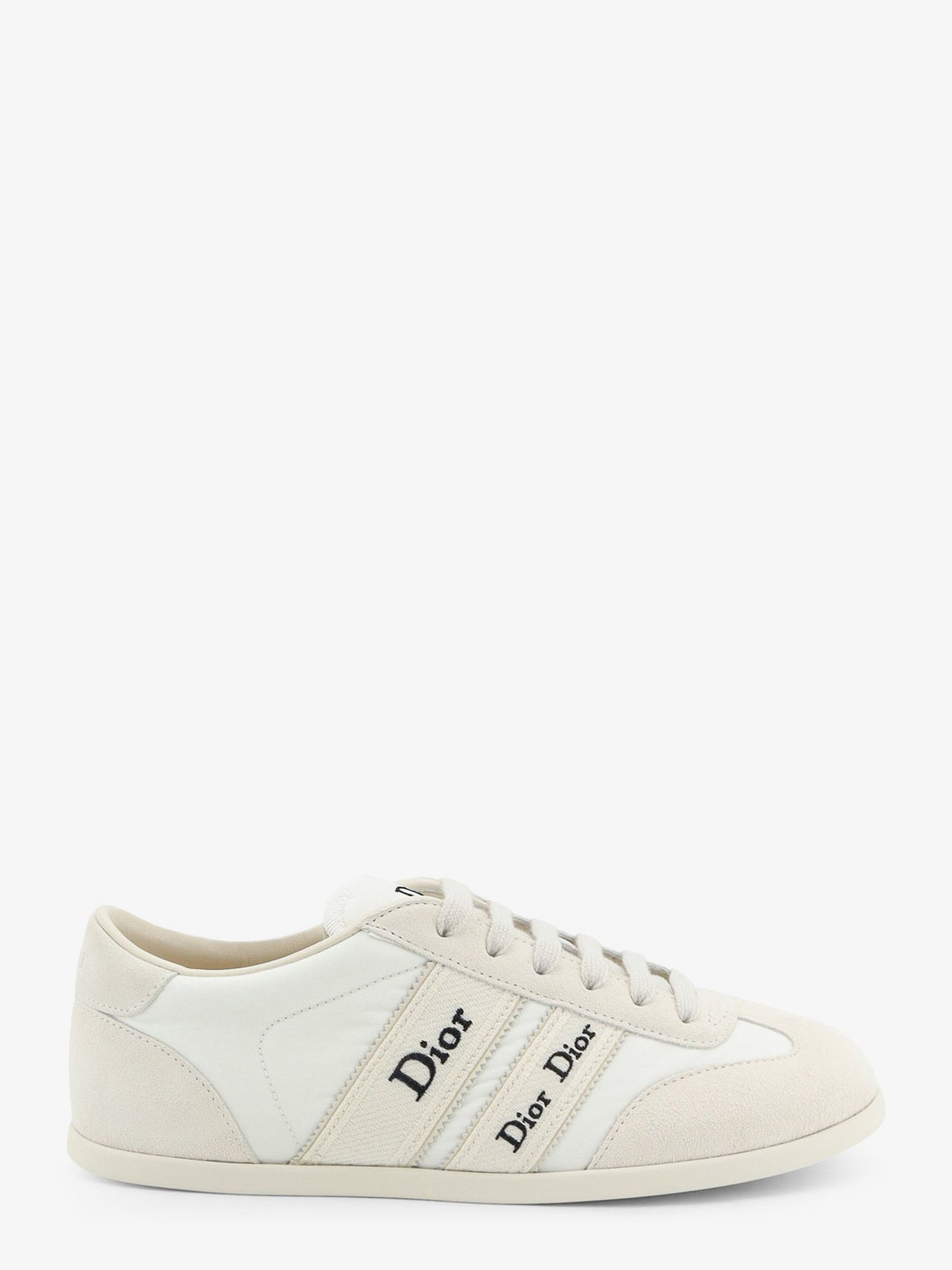 Dior Women Leather Ribbon Sneakers With Embroidered Logo On The Side CHRISTIAN DIOR