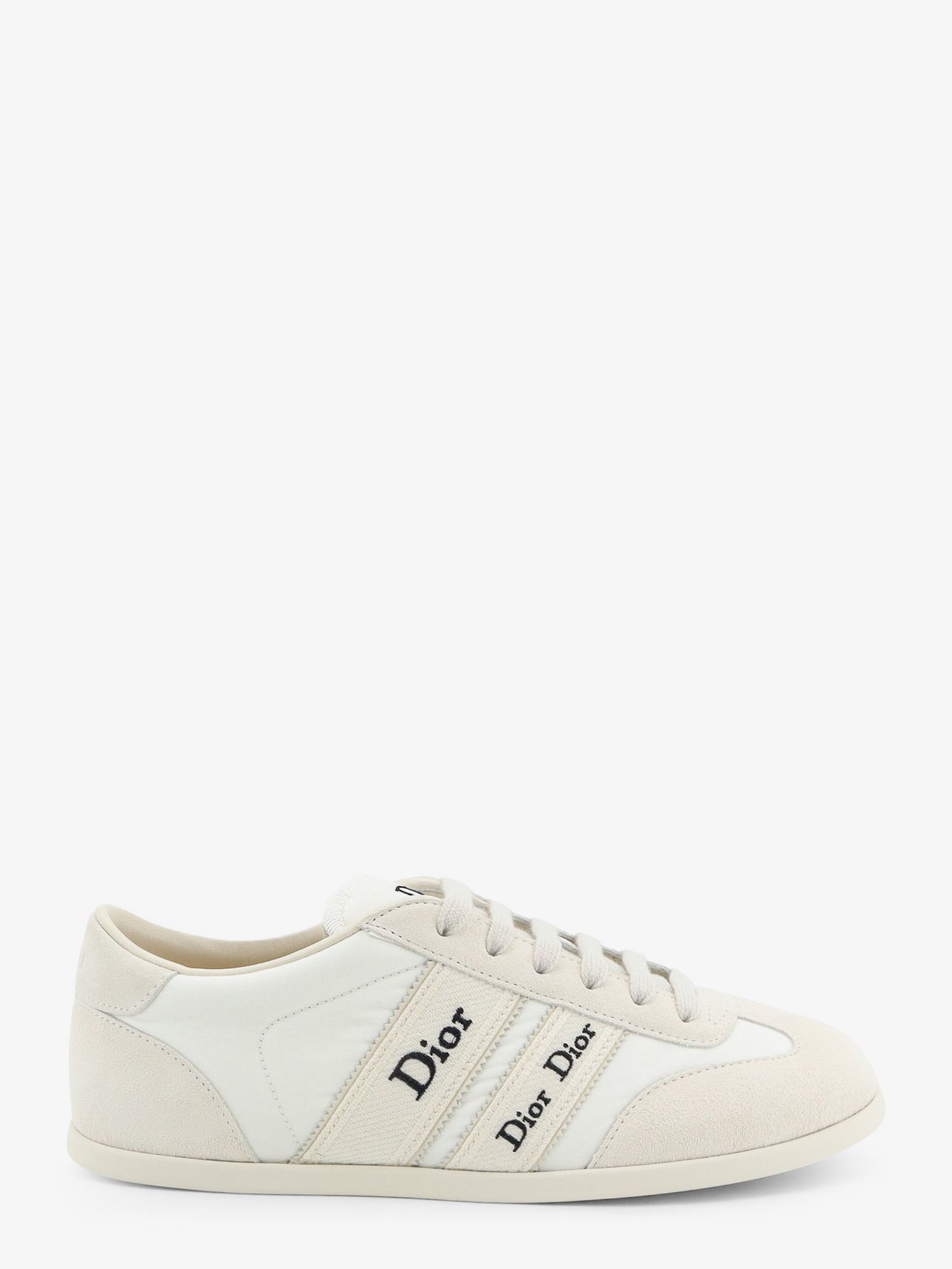 Dior Women Leather Ribbon Sneakers With Embroidered Logo On The Side CHRISTIAN DIOR