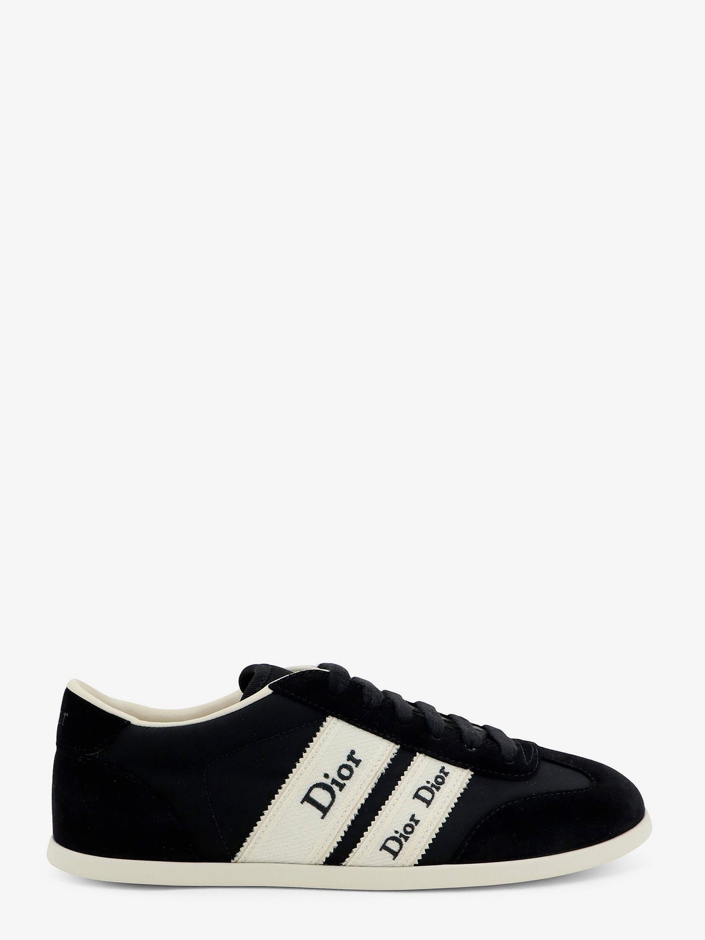 Dior Women Leather Ribbon Sneakers With Embroidered Logo On The Side CHRISTIAN DIOR