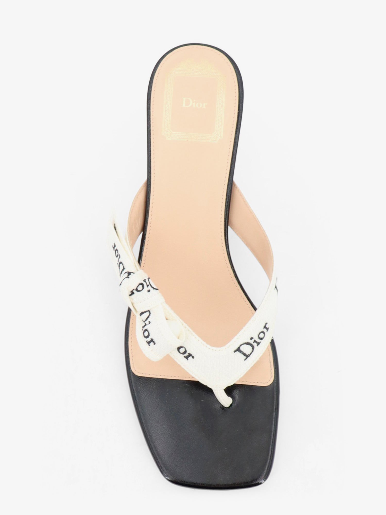 Dior Women J'adior Cotton Flip-Flops With Embroidered Logo CHRISTIAN DIOR
