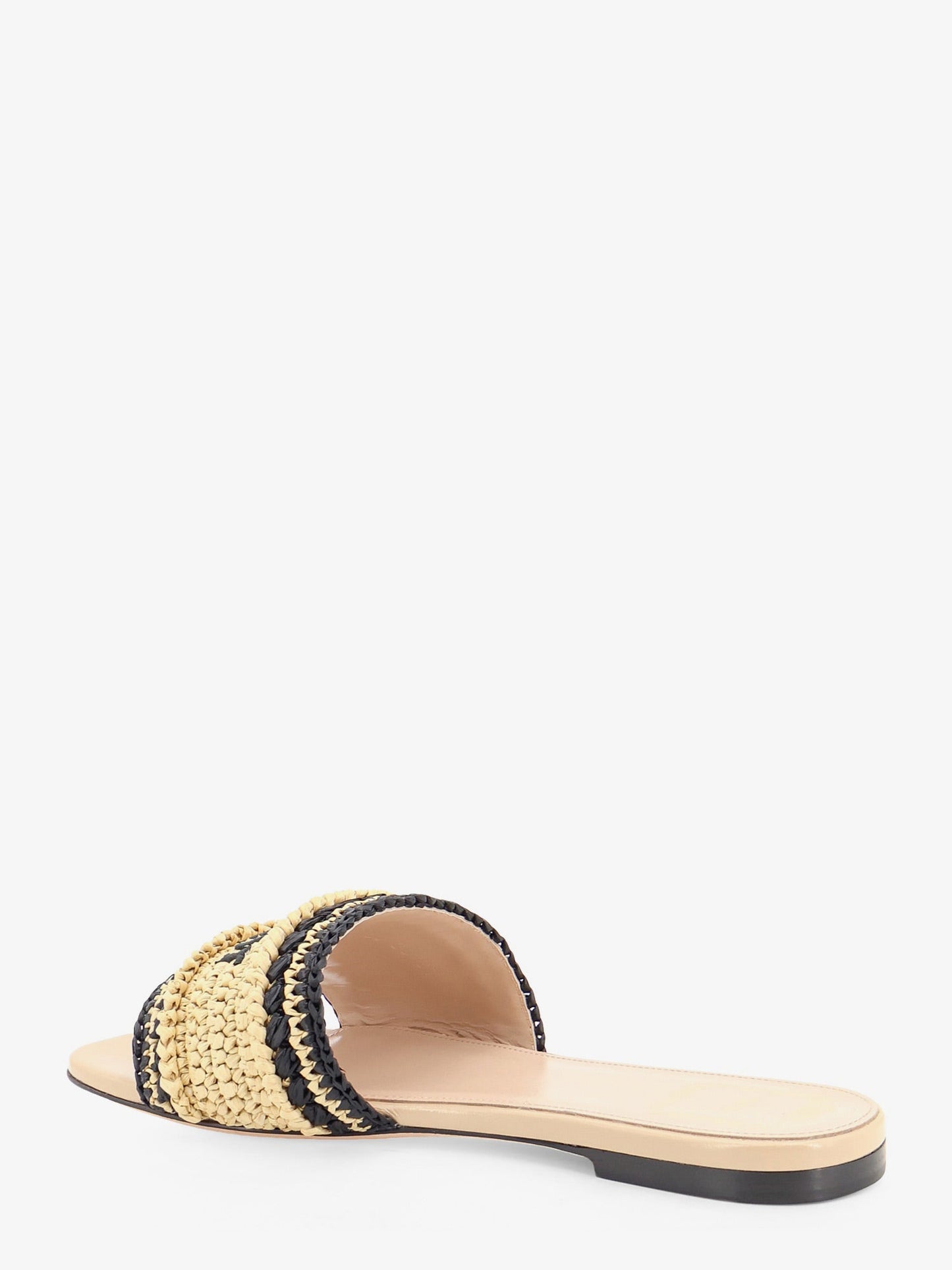 Dior Women Dior Woven Dioriviera Technical Fabric And Crochet Raffia Sandals CHRISTIAN DIOR