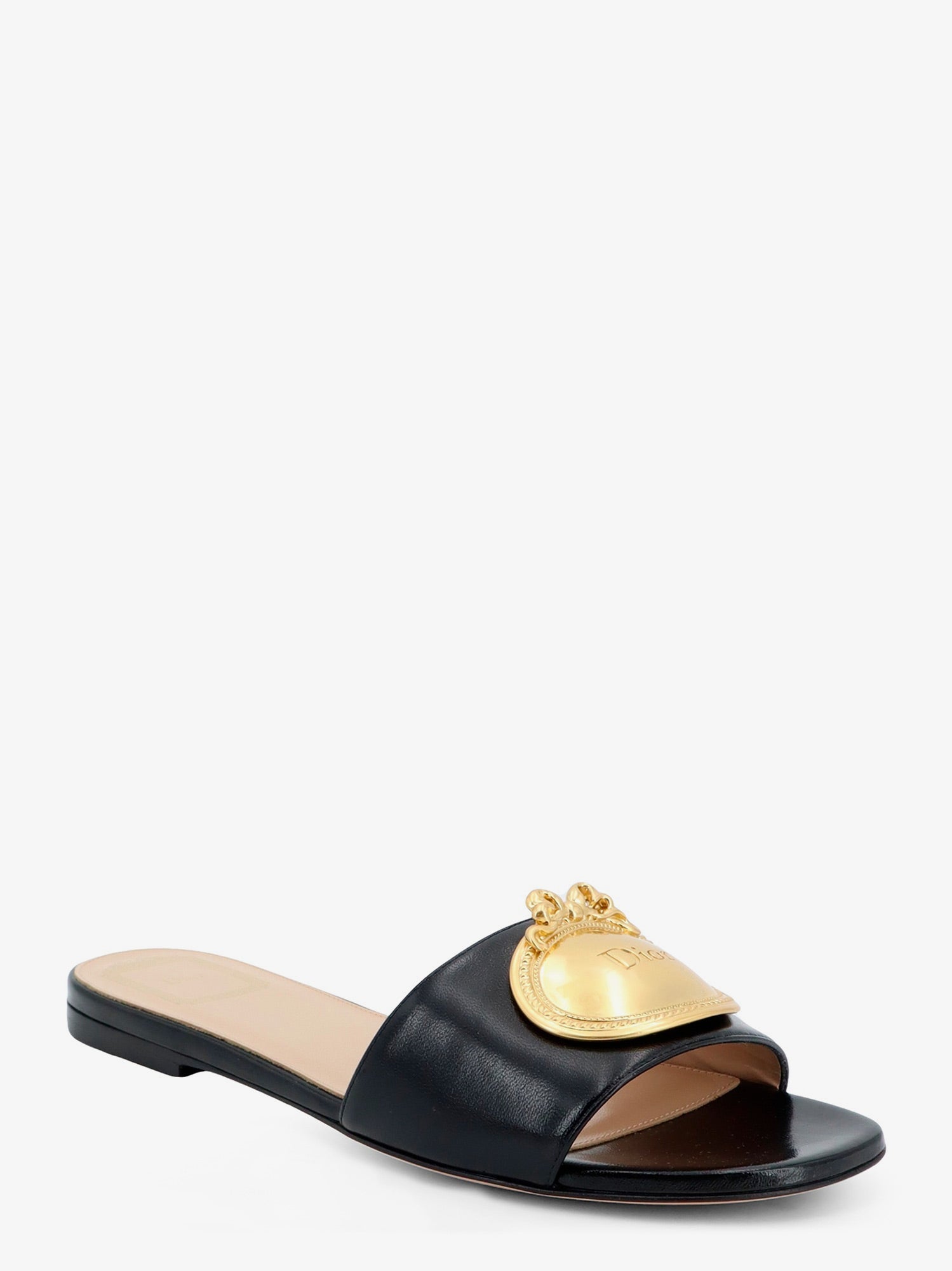 Dior Women Dior Medaillon Leather Sandals CHRISTIAN DIOR