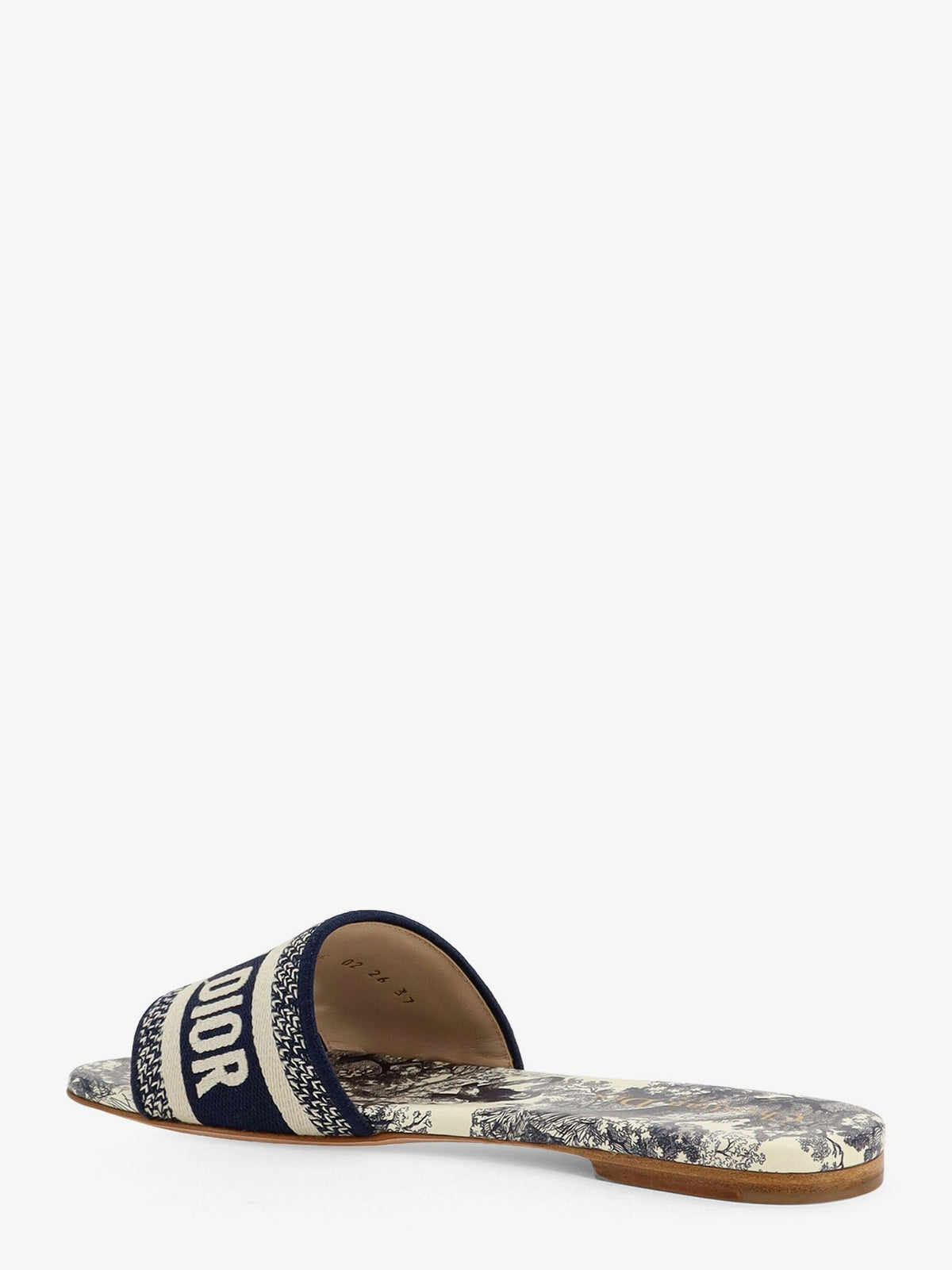 Dior Women Dway Sandals In Cotton With Toile De Jouy Motif CHRISTIAN DIOR