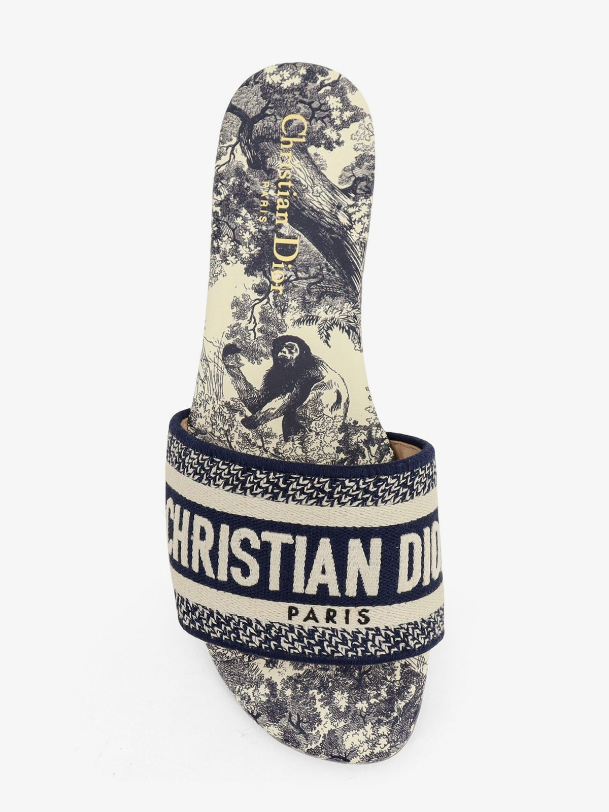 Dior Women Dway Sandals In Cotton With Toile De Jouy Motif CHRISTIAN DIOR