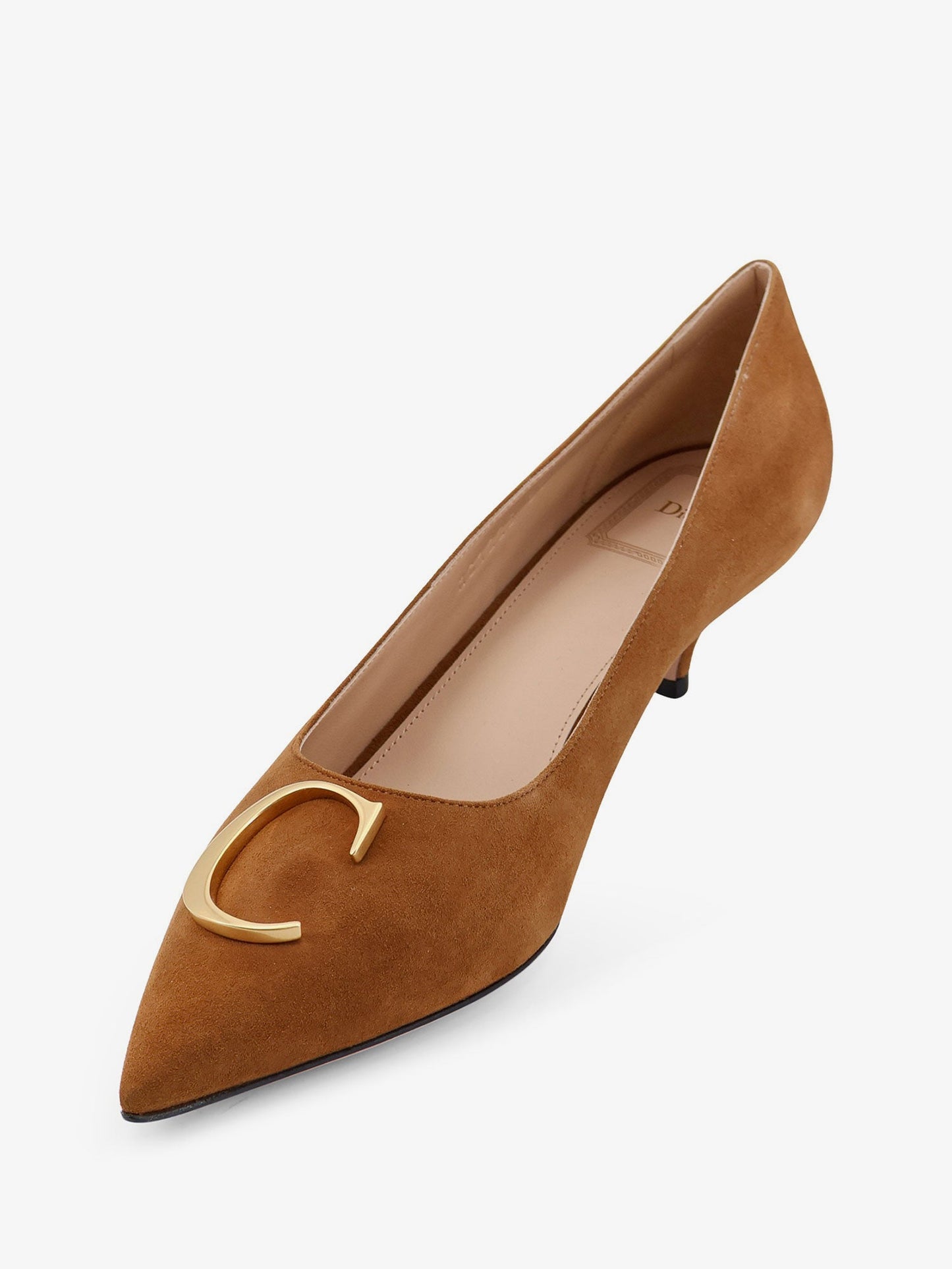 Dior Women Dior Initials Suede Pumps With Metal Cd Initials CHRISTIAN DIOR