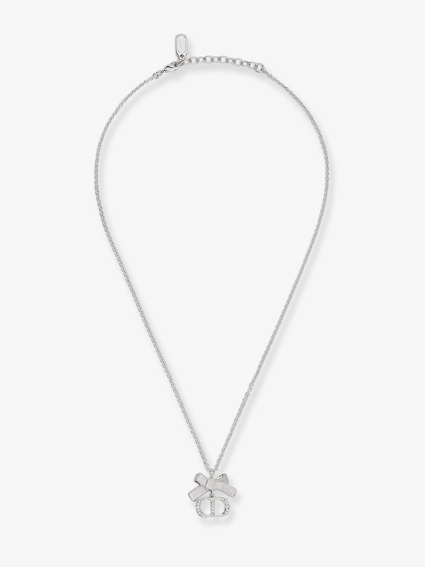 Dior Women Brass Necklace With Bow Pendant CHRISTIAN DIOR