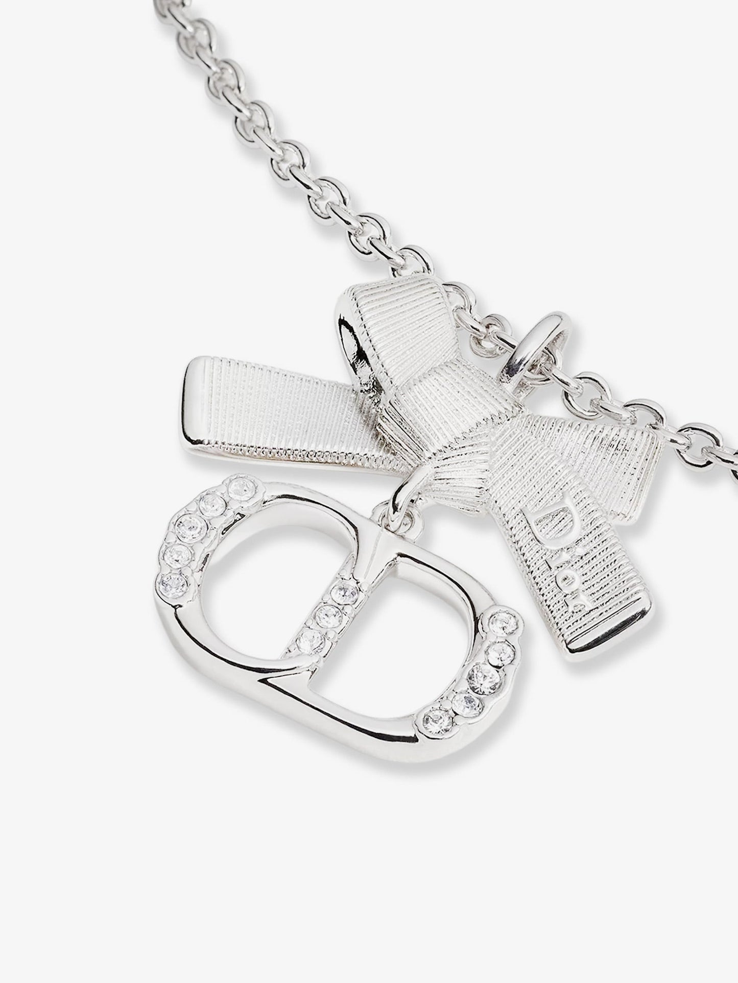 Dior Women Brass Necklace With Bow Pendant CHRISTIAN DIOR