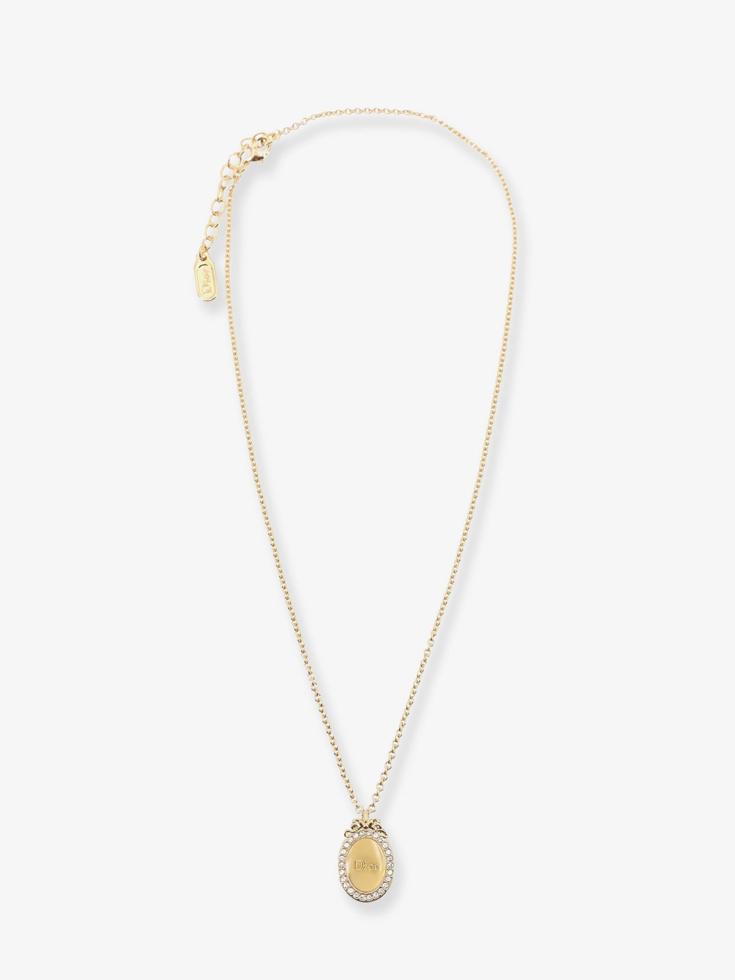 Dior Women Brass Necklace With Dior Medaillon Pendant CHRISTIAN DIOR