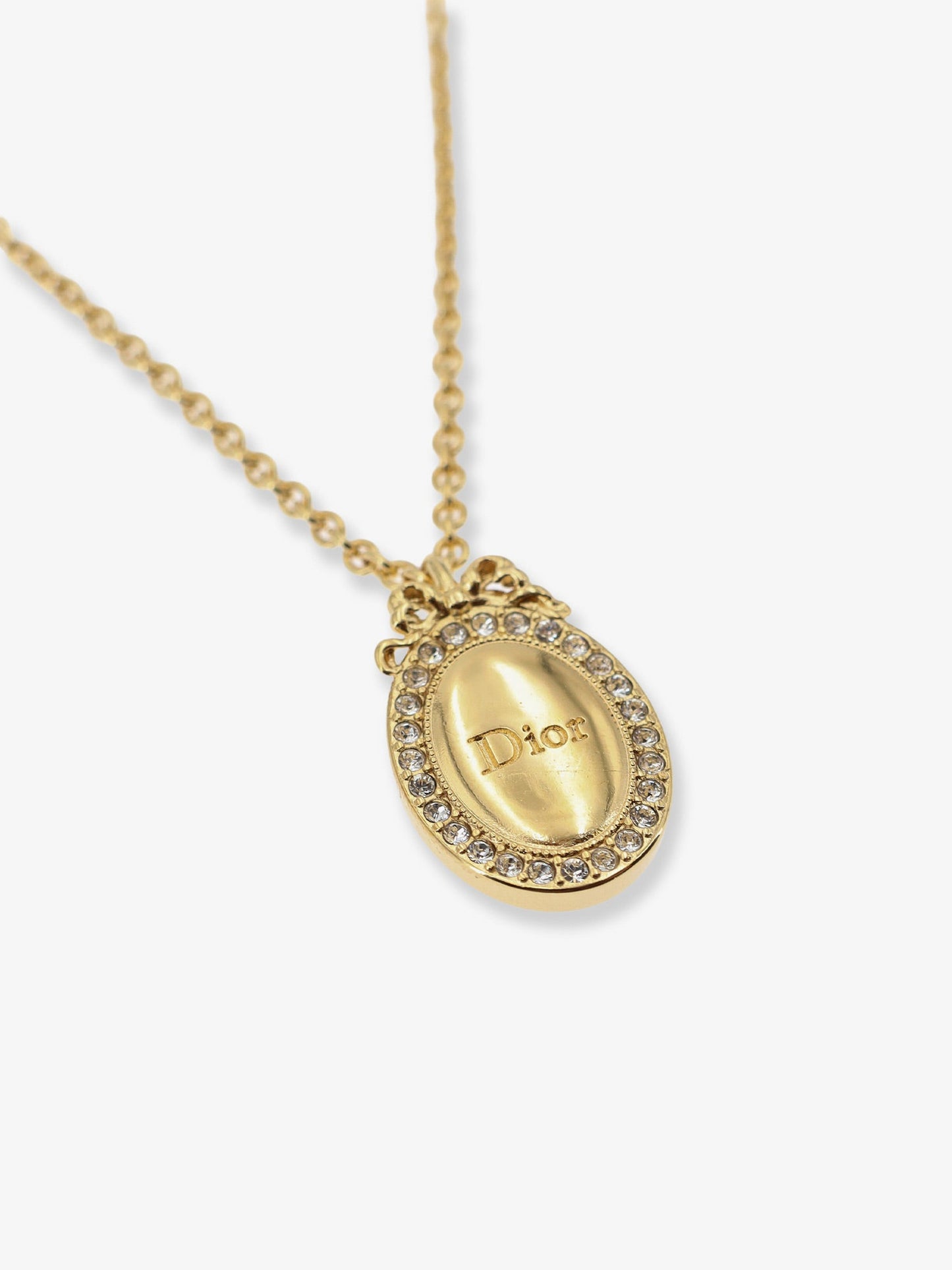Dior Women Brass Necklace With Dior Medaillon Pendant CHRISTIAN DIOR