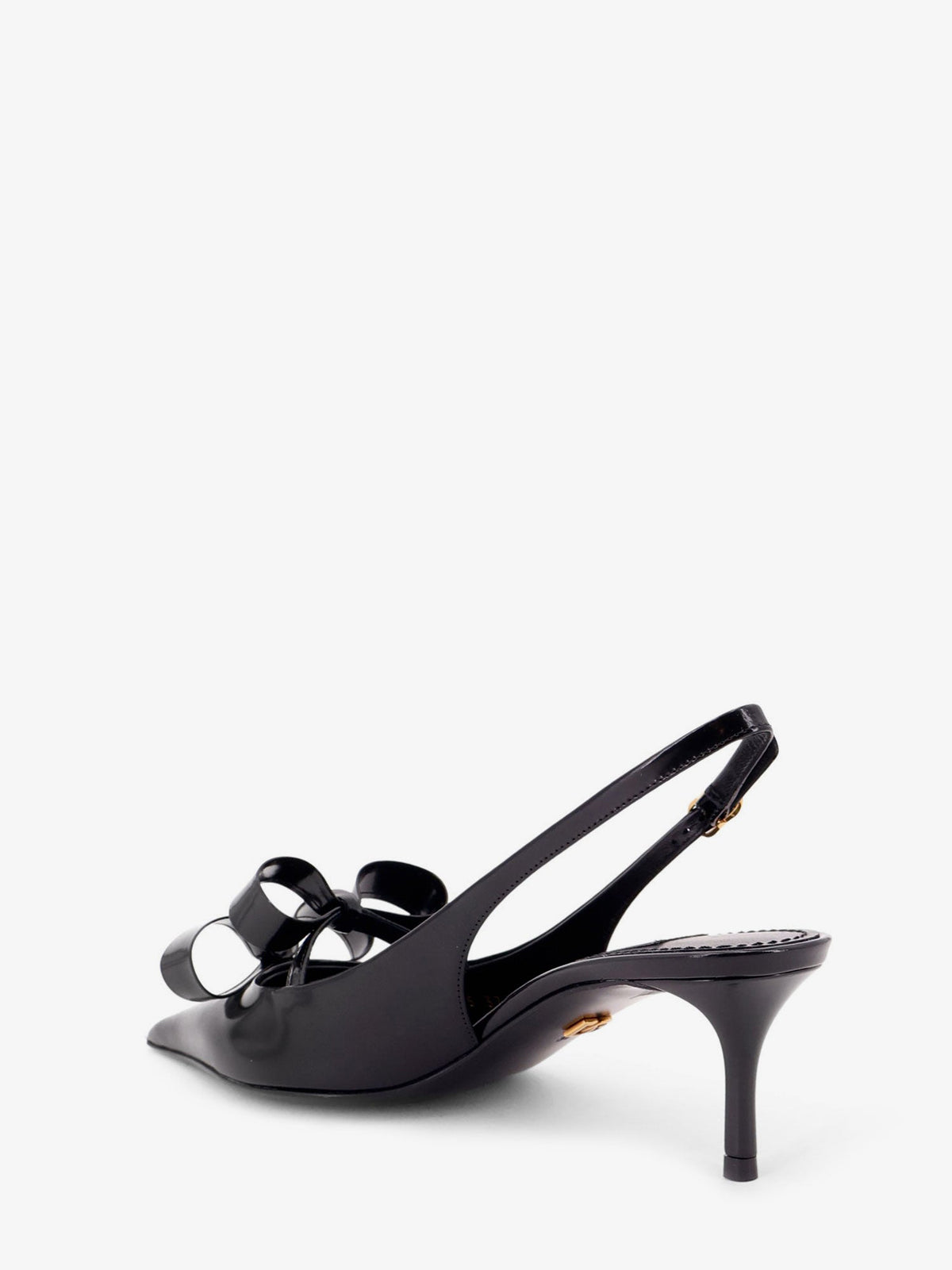 Dolce & Gabbana Women Patent Leather Sandals With Front Bow Detail DOLCE & GABBANA