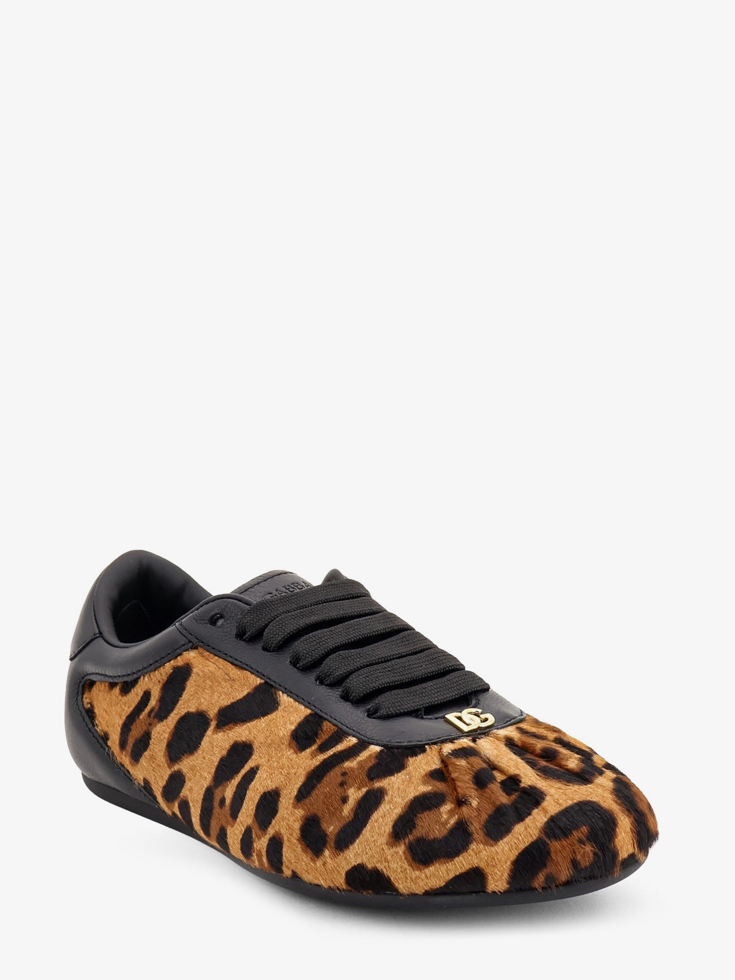 Dolce & Gabbana Women Ponyskin Sneakers With Metal Dg Logo DOLCE & GABBANA