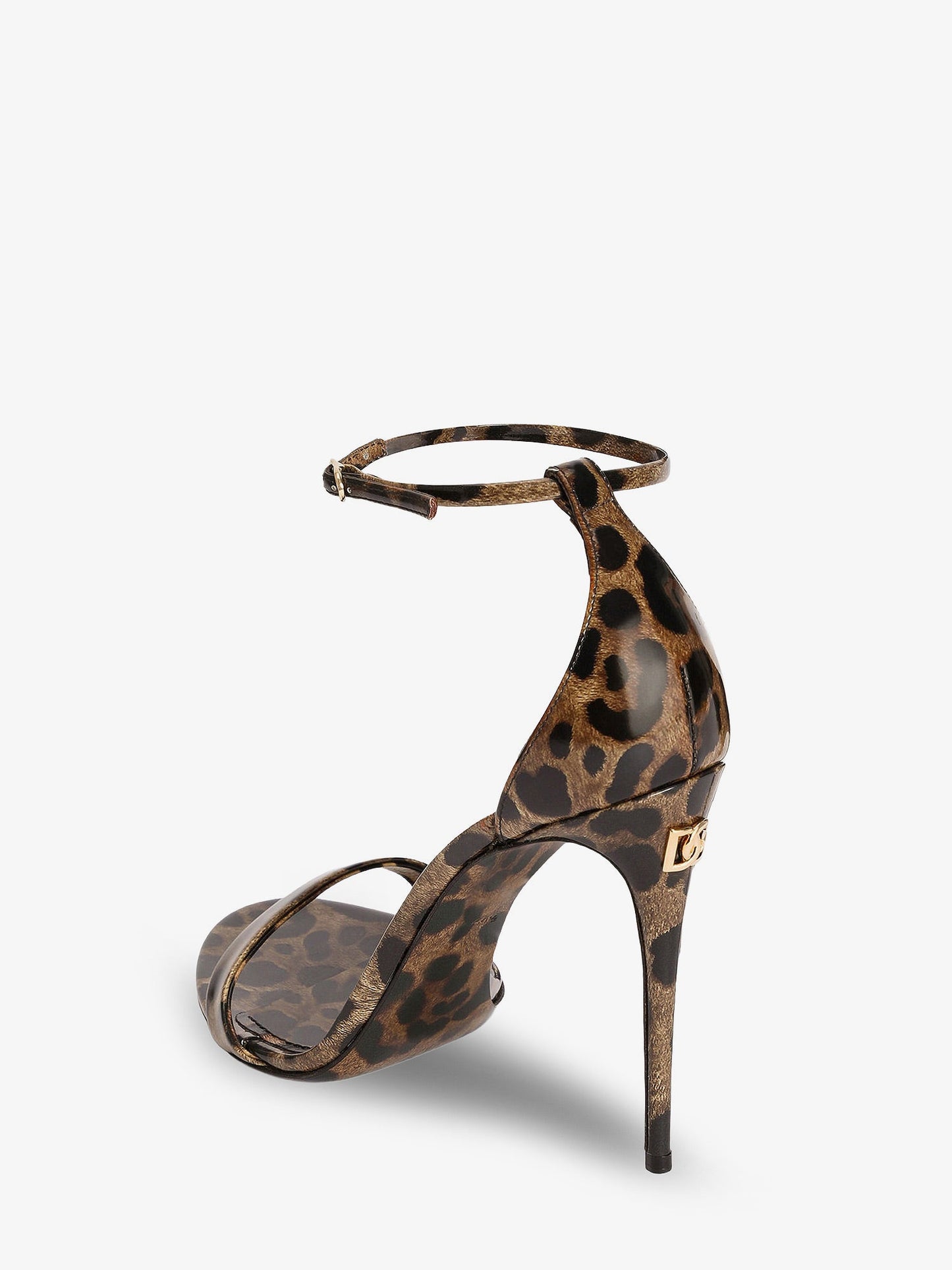 Dolce & Gabbana Women Leather Sandals With Leo Print DOLCE & GABBANA