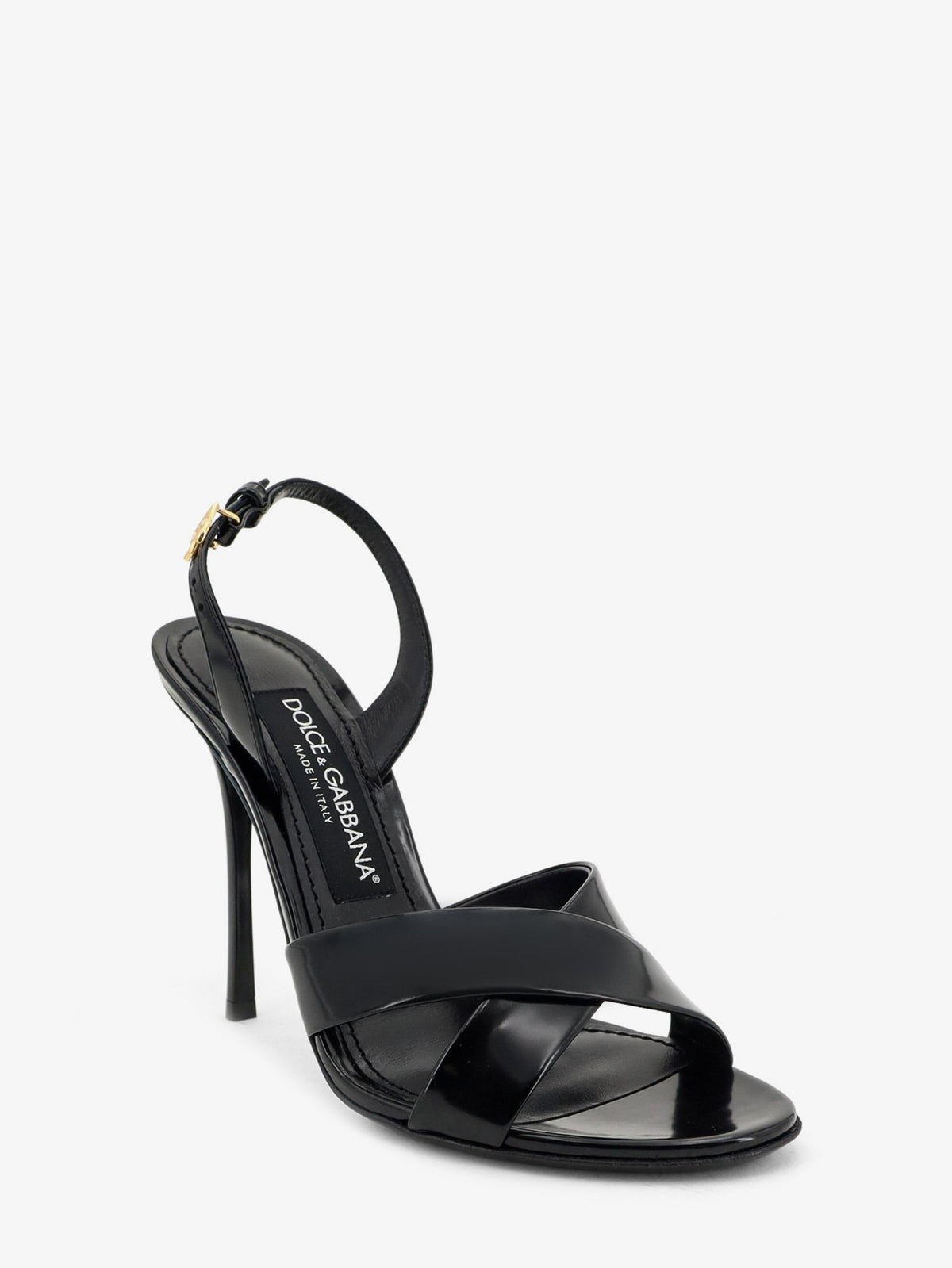 Dolce & Gabbana Women Keira Shiny Calfskin Leather Sandals DOLCE & GABBANA