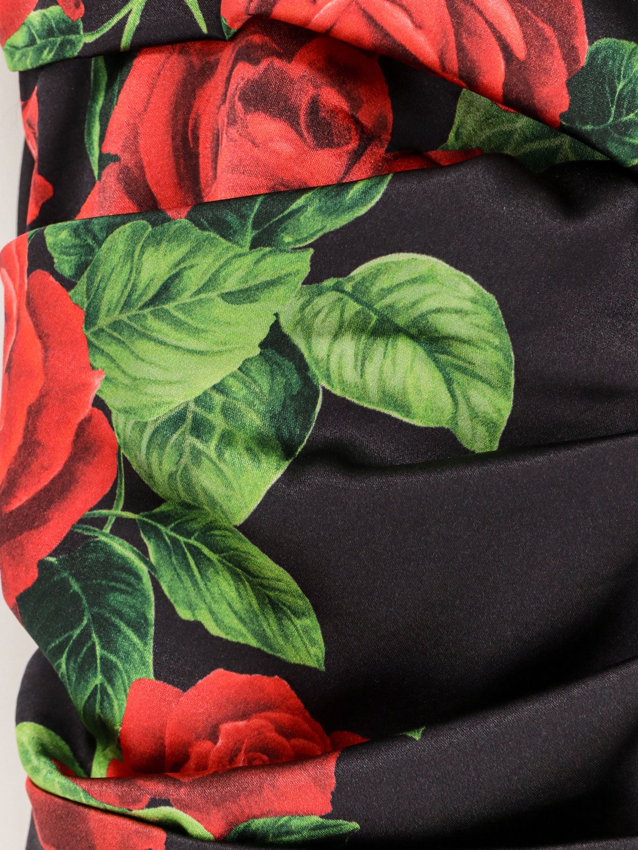 Dolce & Gabbana Women Short Satin Dress With Rose Print DOLCE & GABBANA