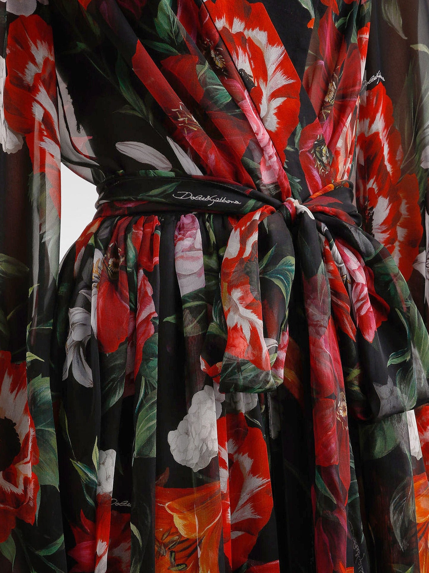 Dolce & Gabbana Women Chiffon Dress With Floral Print DOLCE & GABBANA