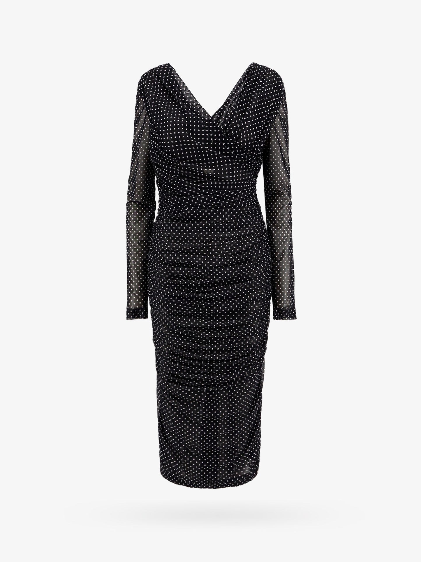 Dolce & Gabbana Women Polka-Dots Dress With Drapery DOLCE & GABBANA
