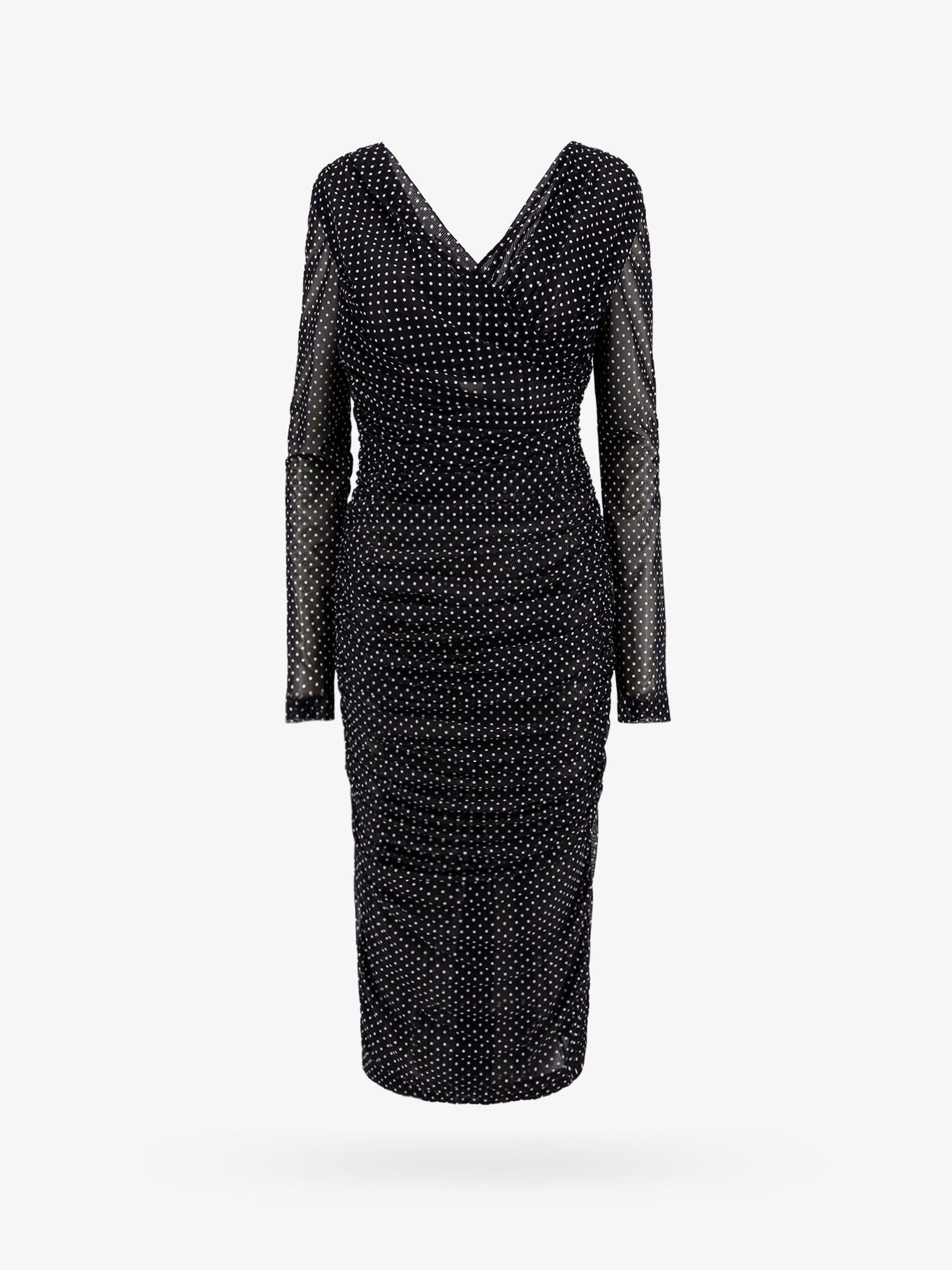 Dolce & Gabbana Women Polka-Dots Dress With Drapery DOLCE & GABBANA