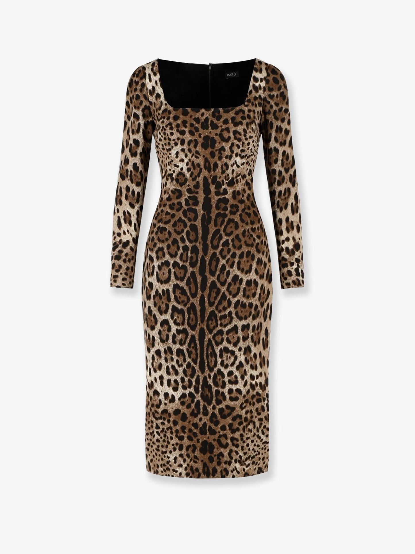 Dolce & Gabbana Women Midi Dress With Animal Print DOLCE & GABBANA