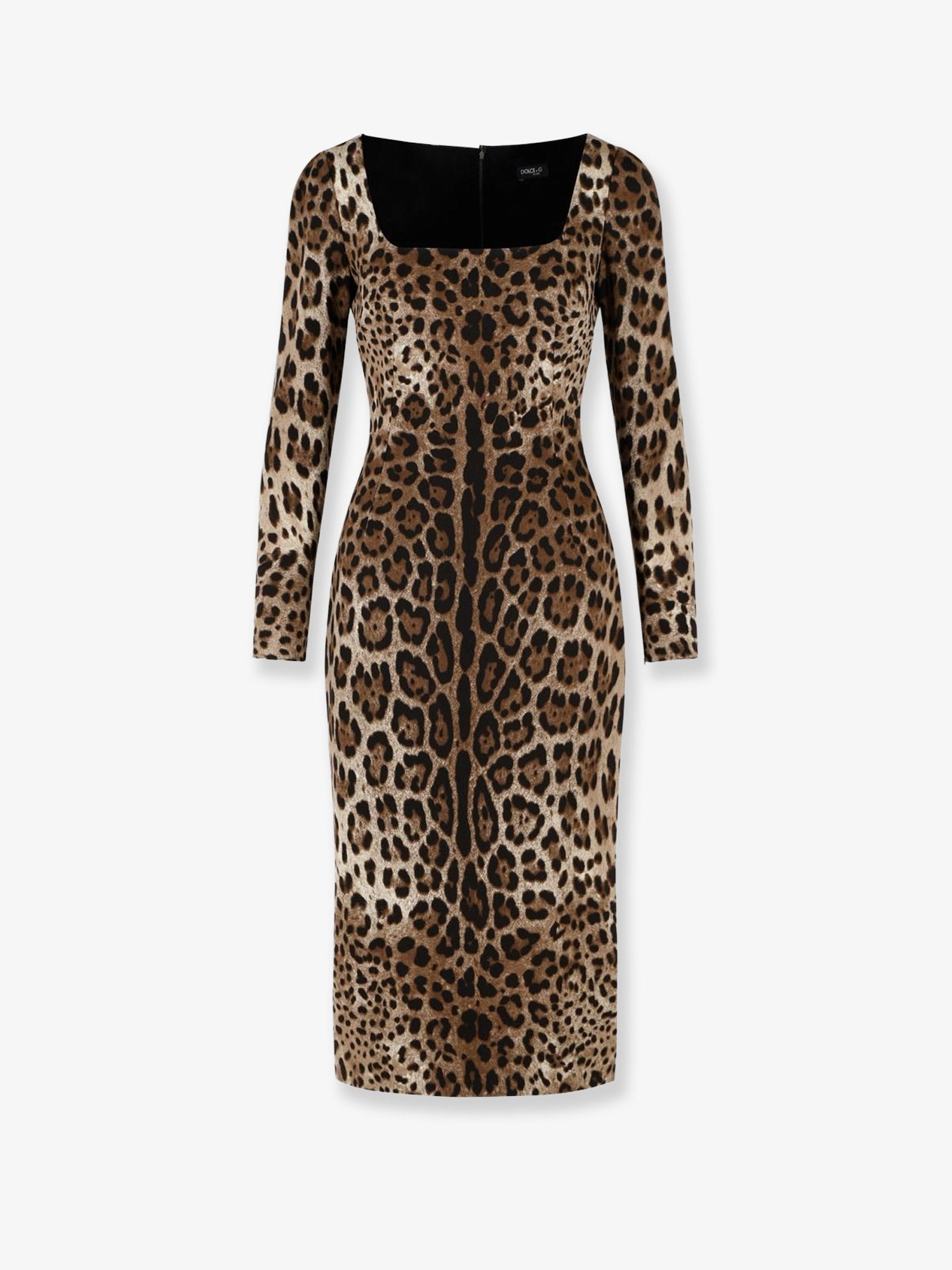 Dolce & Gabbana Women Midi Dress With Animal Print DOLCE & GABBANA