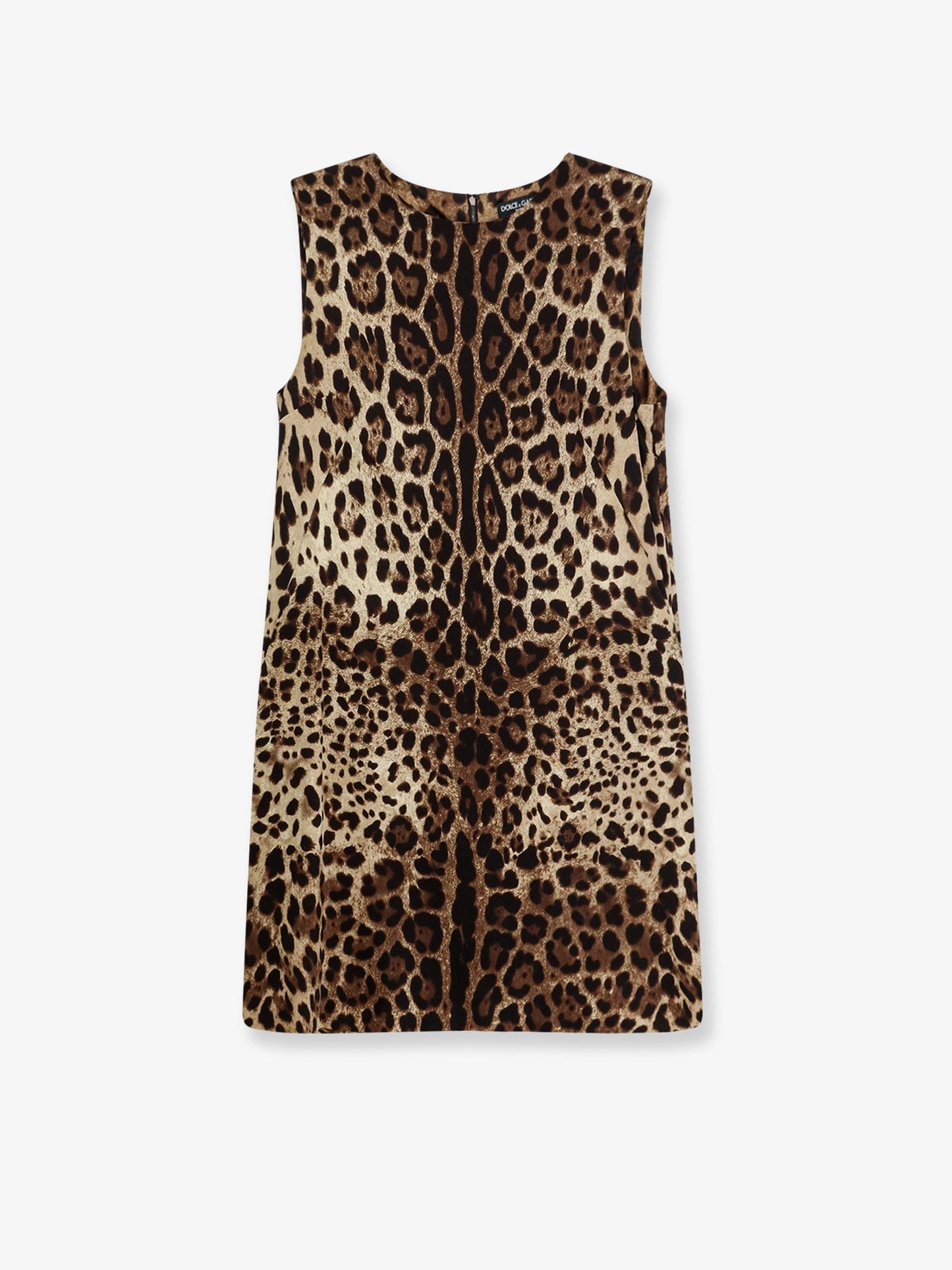 Dolce & Gabbana Women Stretch Silk Dress With Leopard Print DOLCE & GABBANA