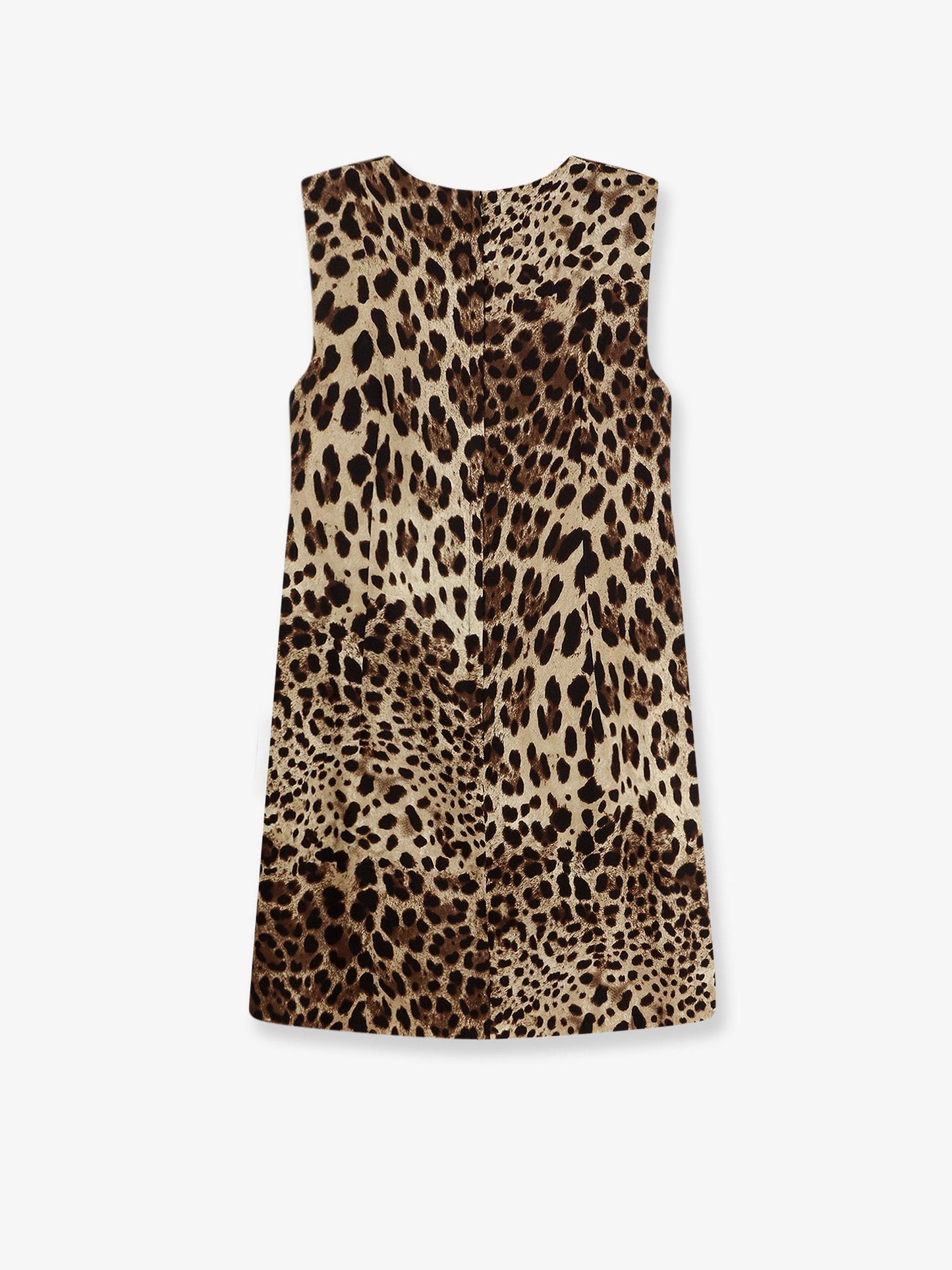 Dolce & Gabbana Women Stretch Silk Dress With Leopard Print DOLCE & GABBANA