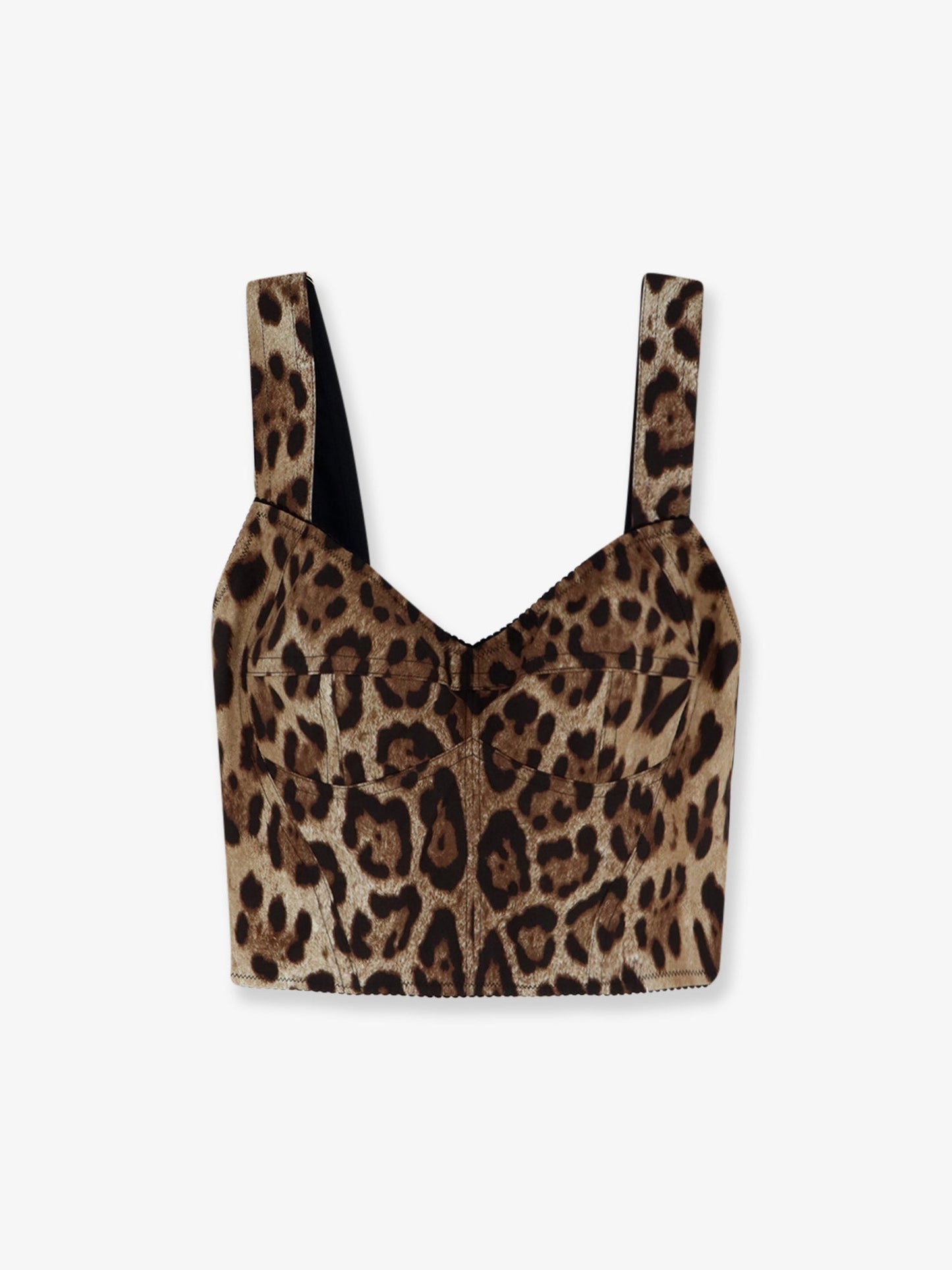 Dolce & Gabbana Women Cotton Blend Top With Animal Print DOLCE & GABBANA