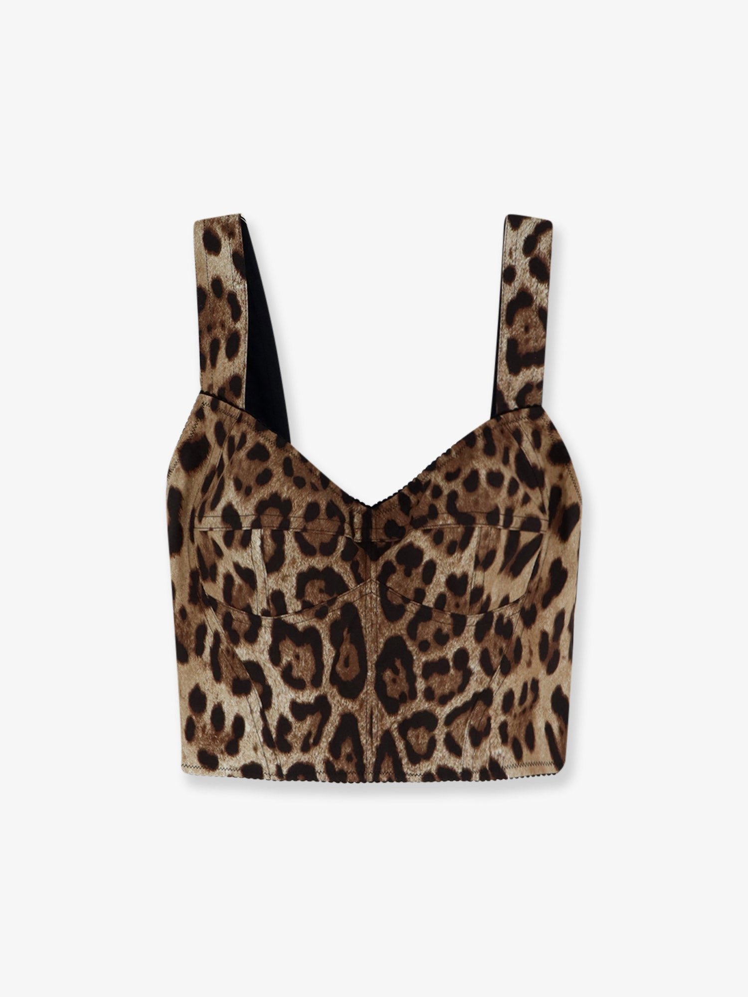 Dolce & Gabbana Women Cotton Blend Top With Animal Print DOLCE & GABBANA