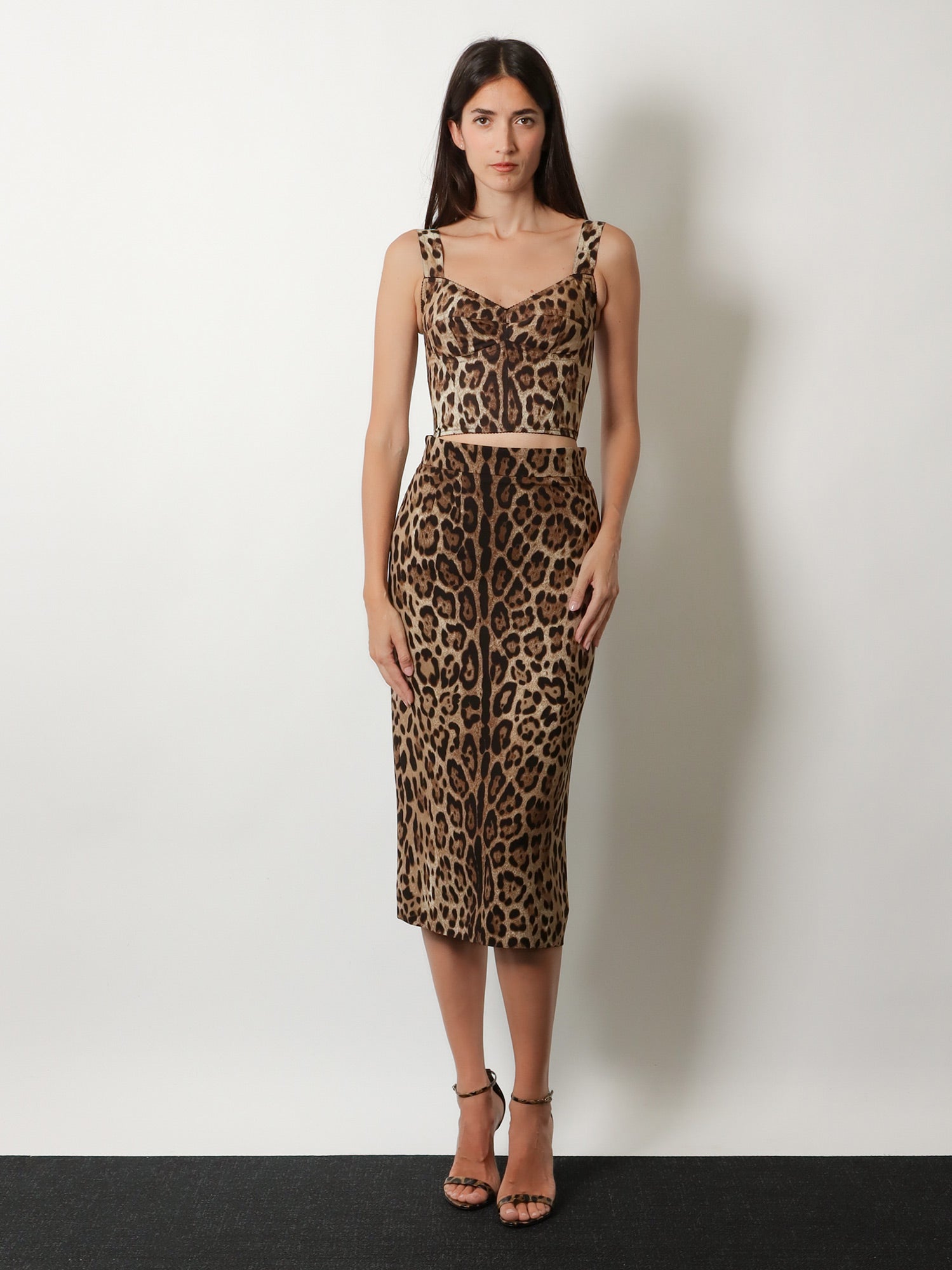 Dolce & Gabbana Women Cotton Blend Top With Animal Print DOLCE & GABBANA
