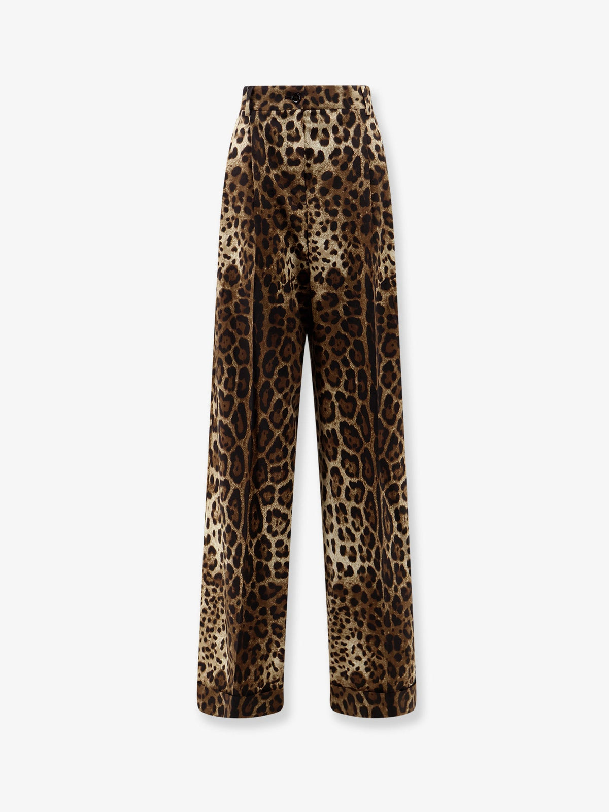 Dolce & Gabbana Women Stretch Wool Trousers With Animal Print DOLCE & GABBANA