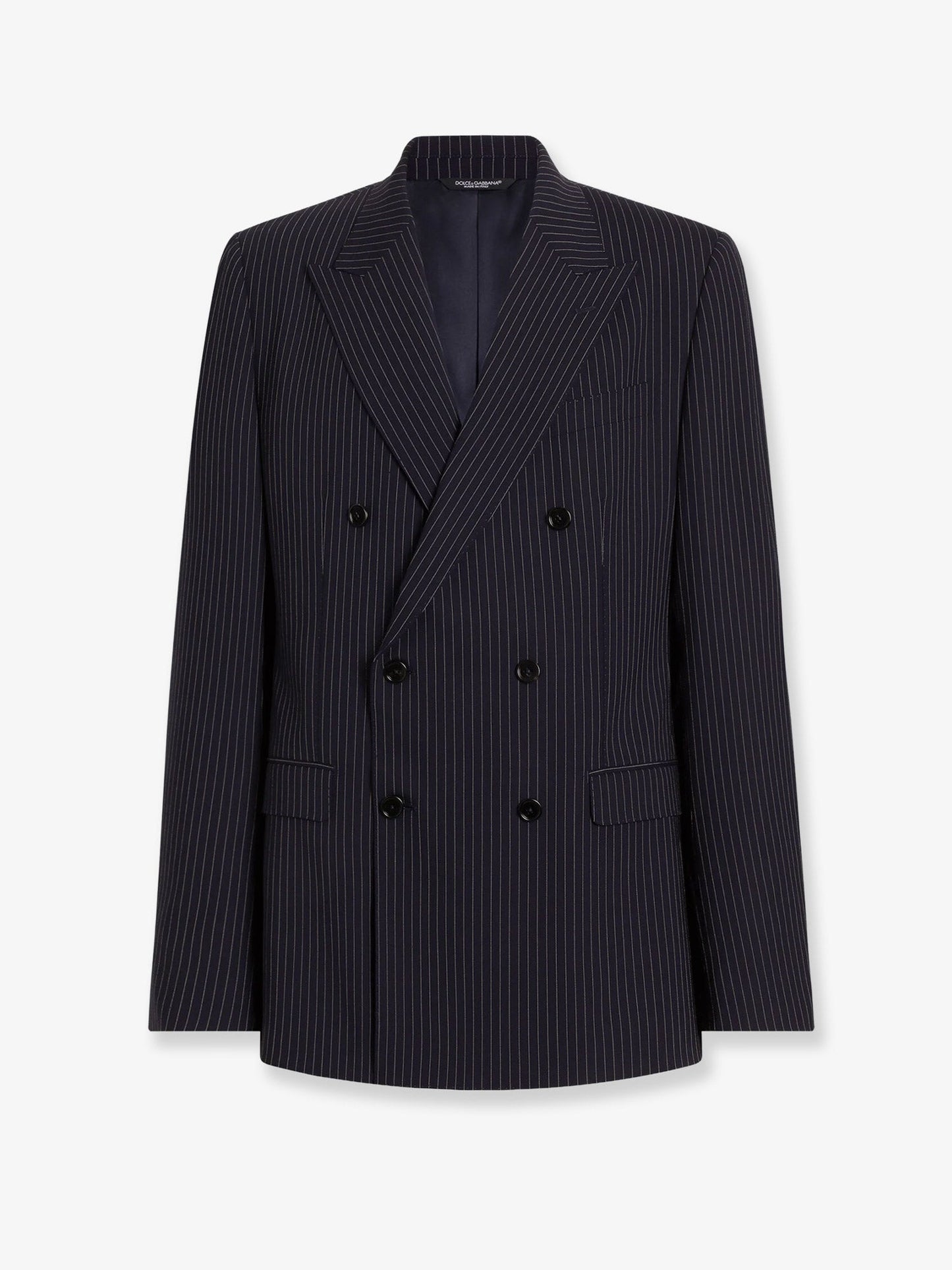 Dolce & Gabbana Men Martini Light Double-Breasted Pinstriped Wool Blazer DOLCE & GABBANA