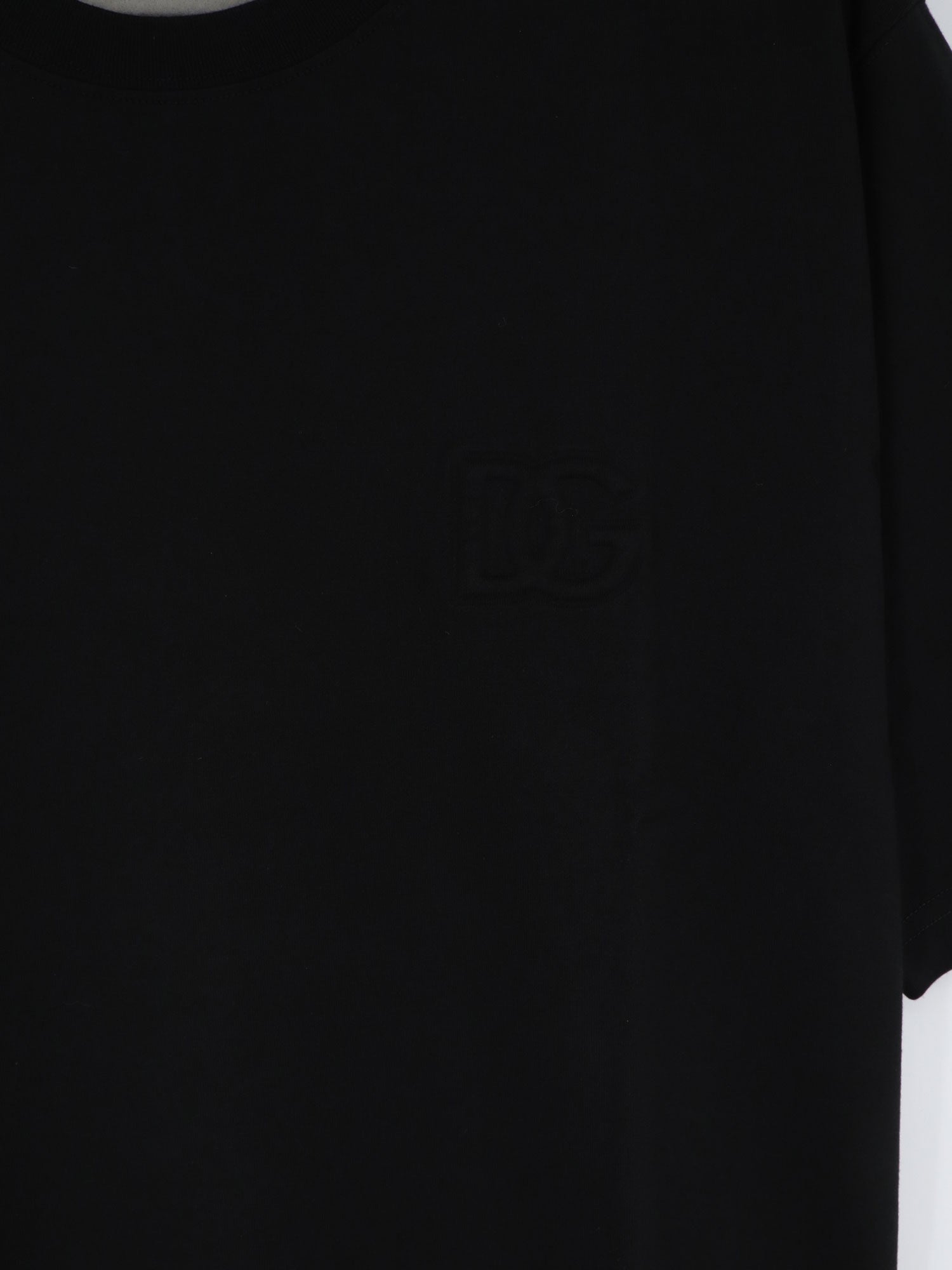 Dolce & Gabbana Men Cotton T-Shirt With Embossed Dg Logo DOLCE & GABBANA