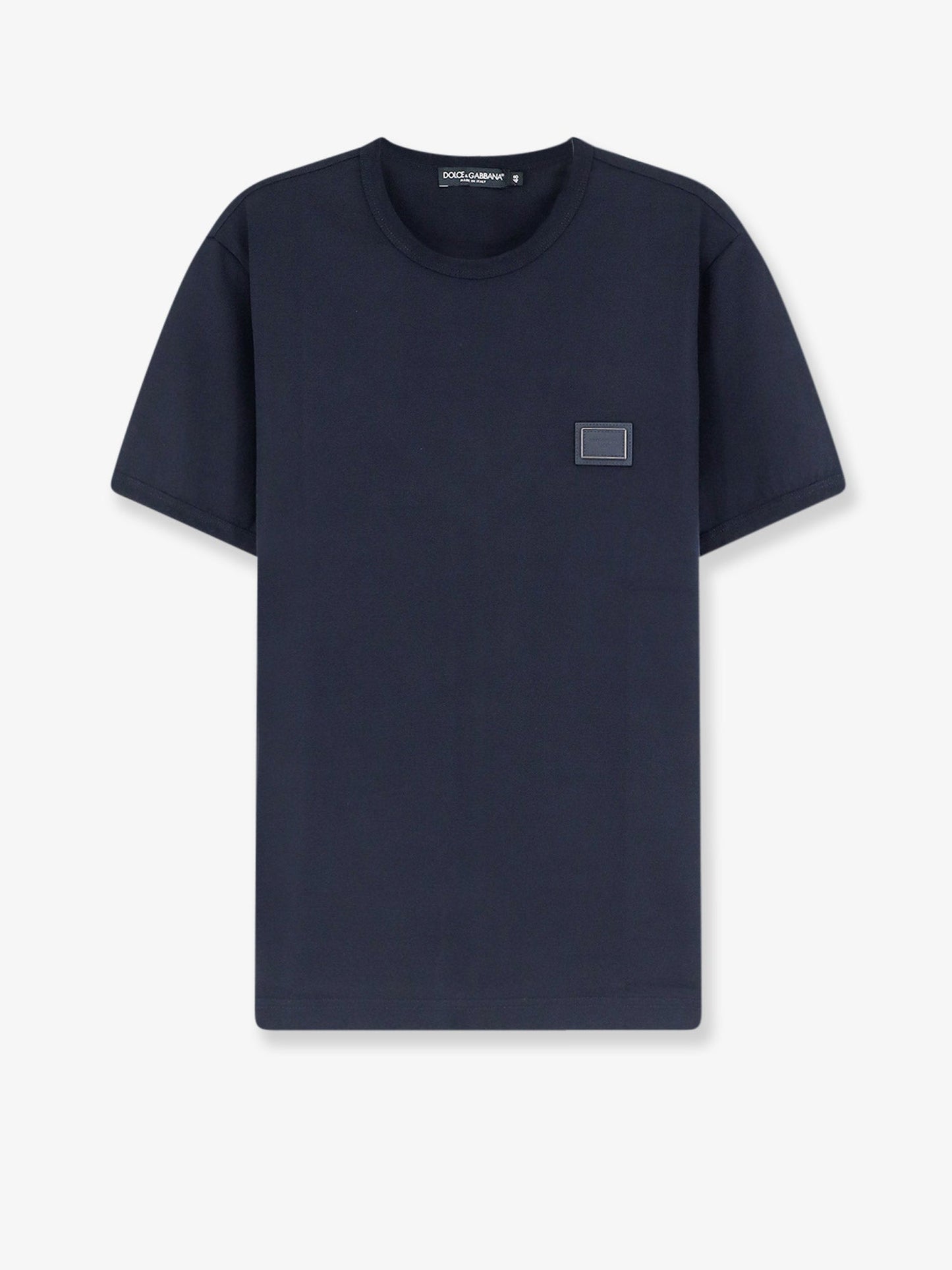 Dolce & Gabbana Men Cotton T-Shirt With Iconic Detail