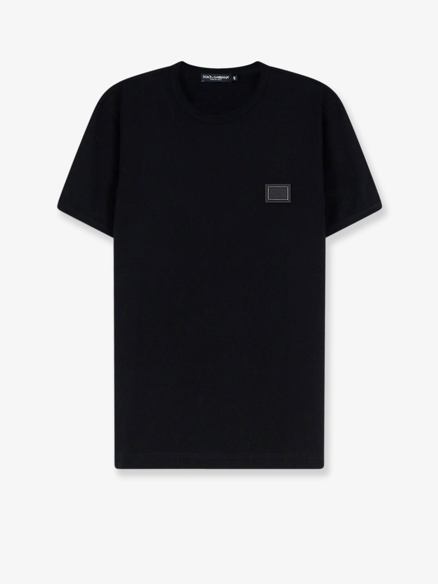 Dolce & Gabbana Men Cotton T-Shirt With Iconic Detail