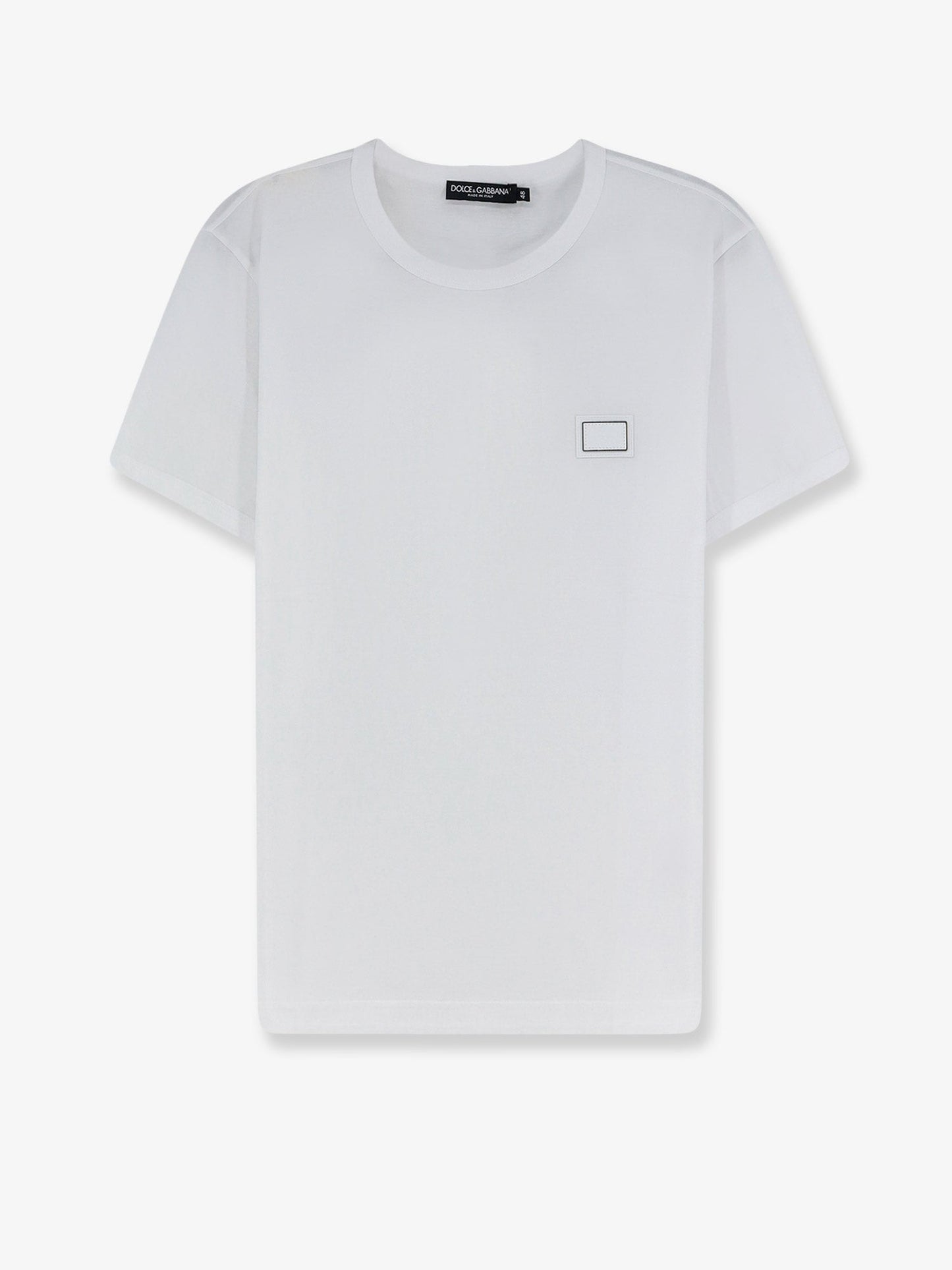 Dolce & Gabbana Men Cotton T-Shirt With Iconic Detail