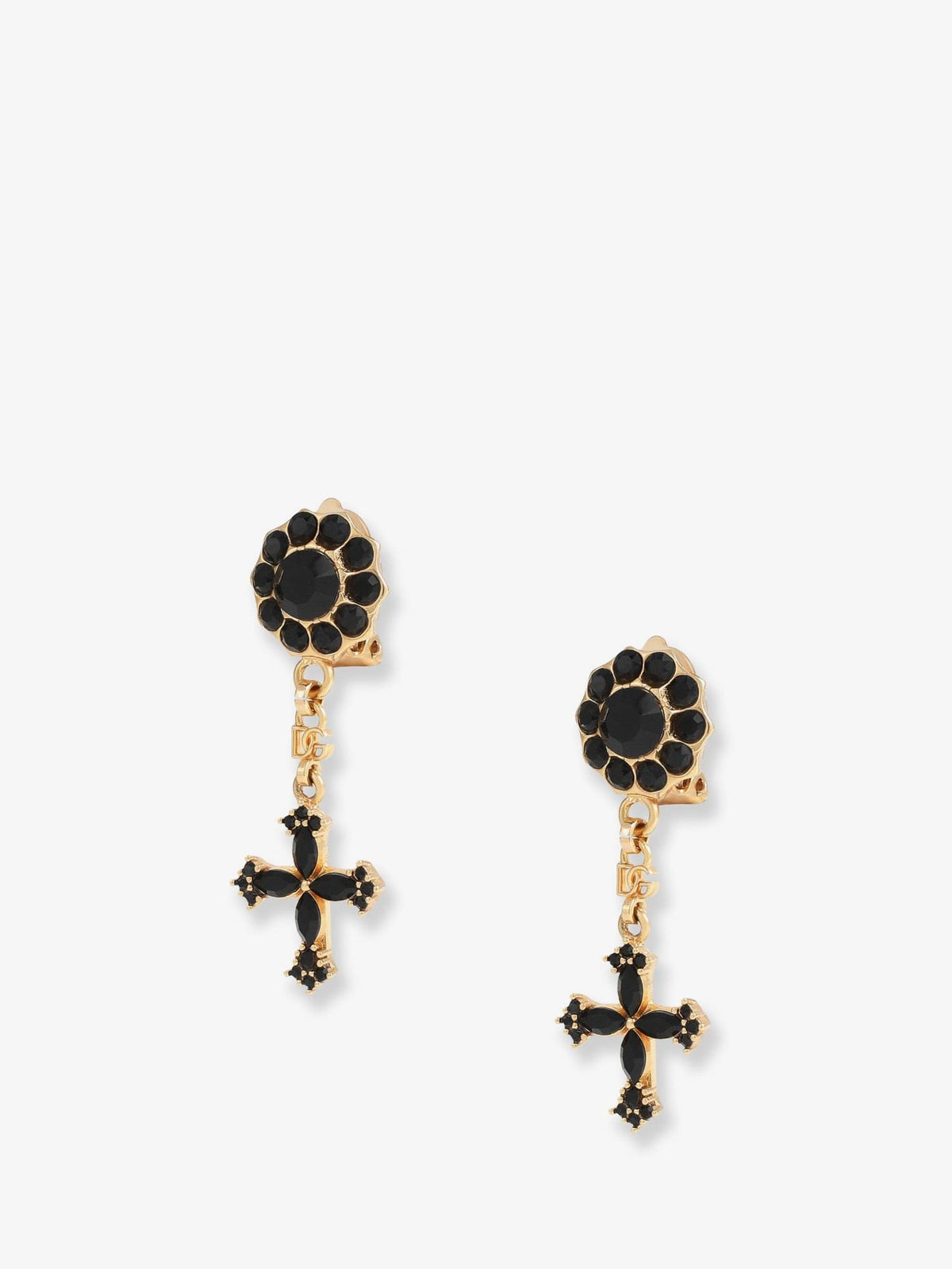 Dolce & Gabbana Women Brass Earrings With Rhinestones DOLCE & GABBANA