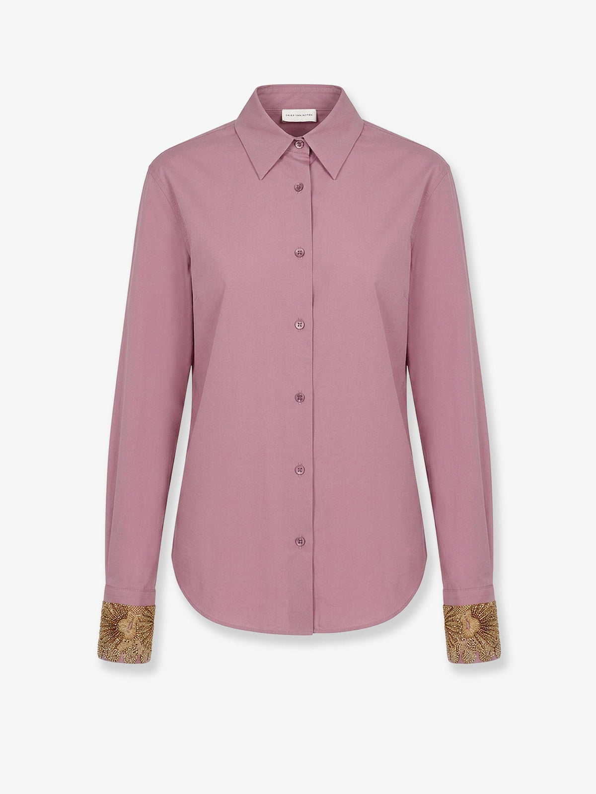 Dries Van Noten Women Chloris Cotton Shirt With Embroiders Cuffs DRIES VAN NOTEN