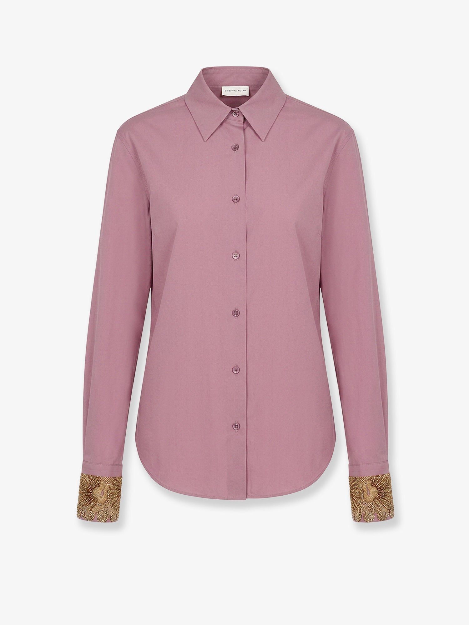 Dries Van Noten Women Chloris Cotton Shirt With Embroiders Cuffs DRIES VAN NOTEN