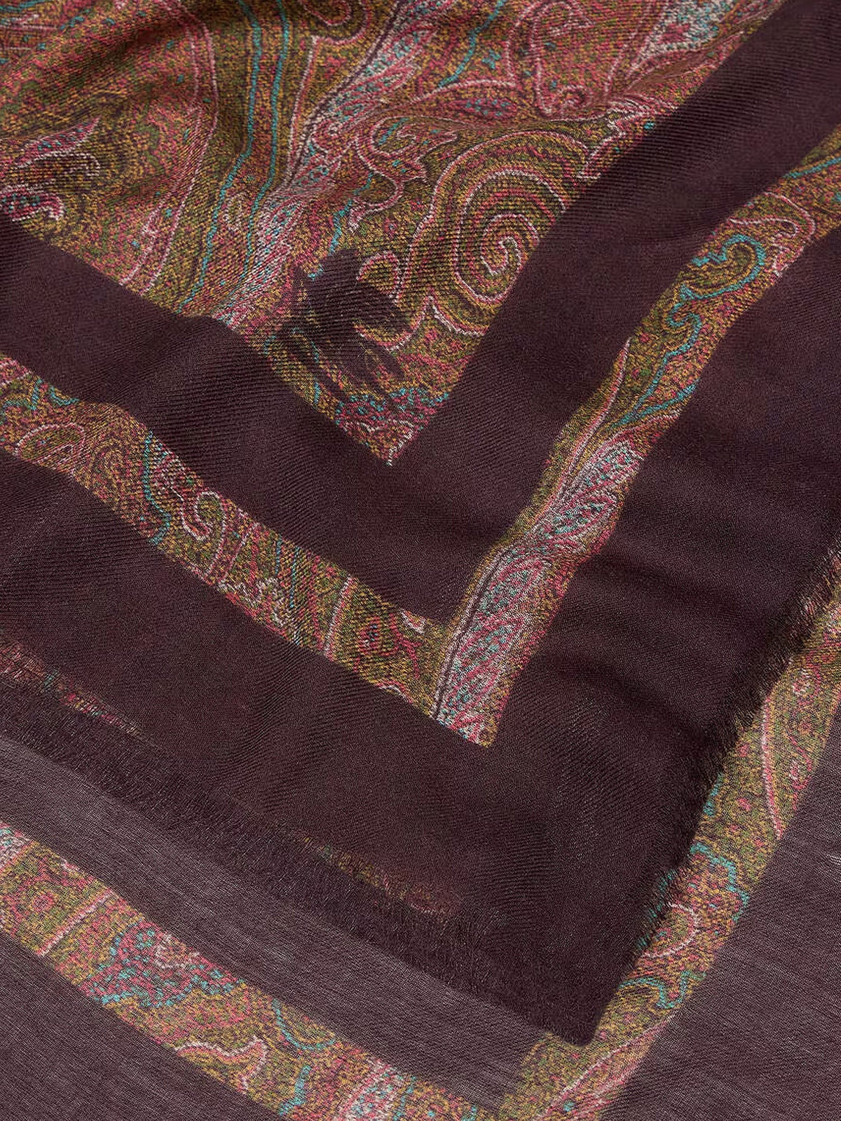 Etro Women Modal And Cashmere Shawl With Paisley Pattern ETRO