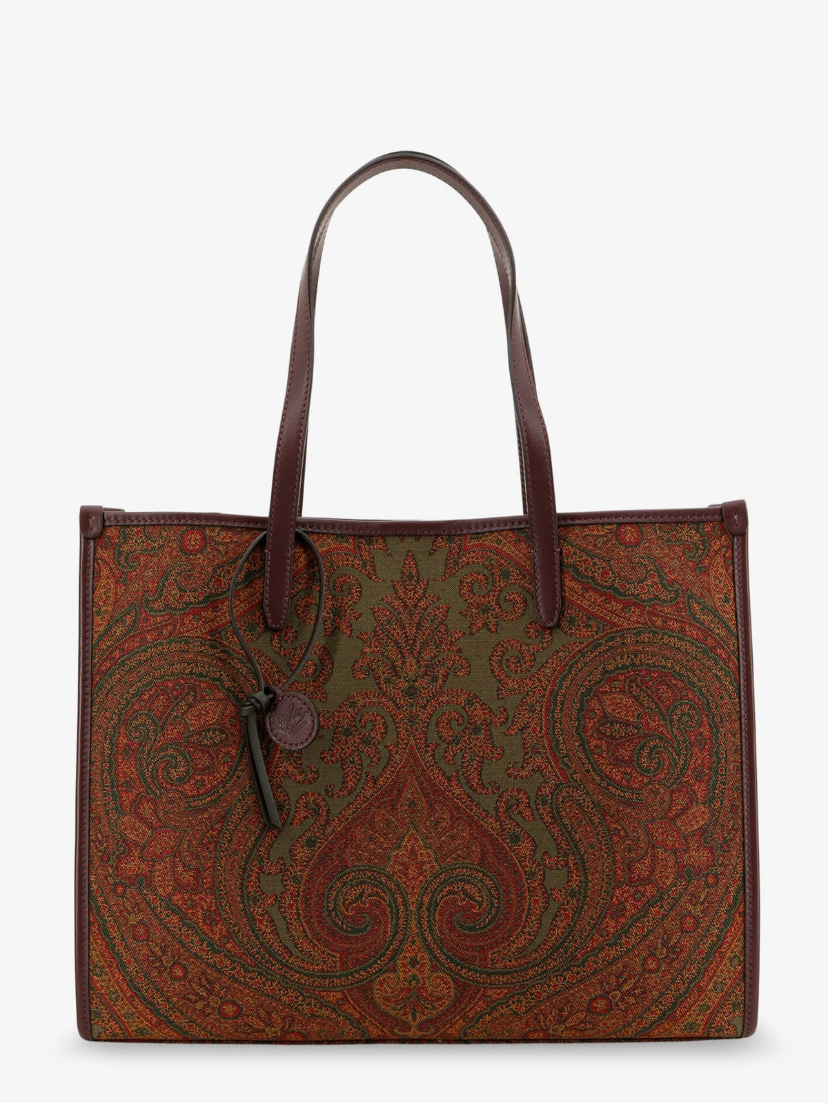 Etro Women Love Trotter Paisley Jacquard Shopping Bag With Leather Handles ETRO