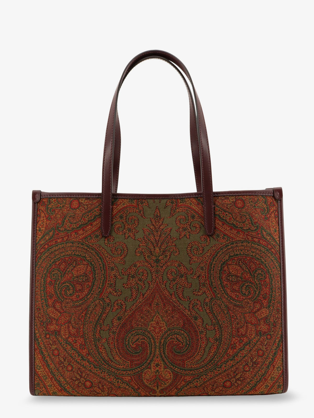 Etro Women Love Trotter Paisley Jacquard Shopping Bag With Leather Handles ETRO