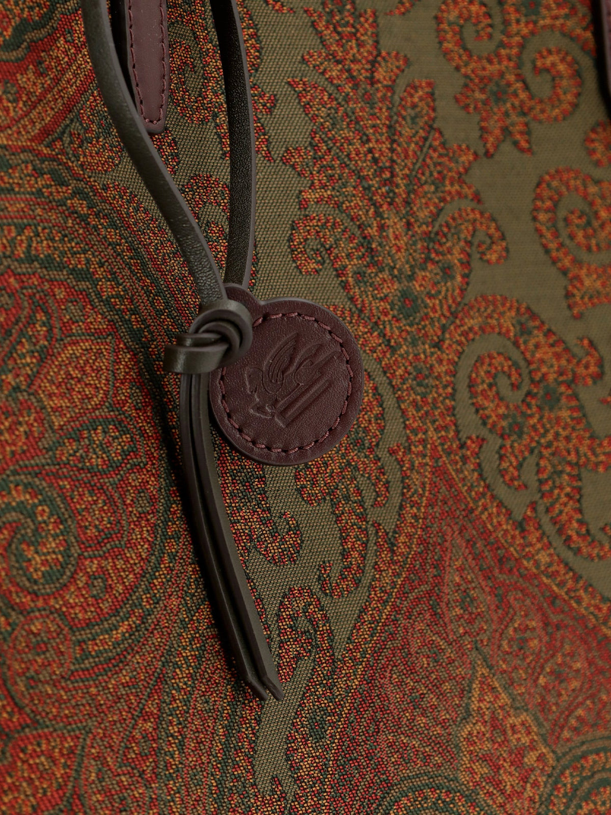 Etro Women Love Trotter Paisley Jacquard Shopping Bag With Leather Handles ETRO