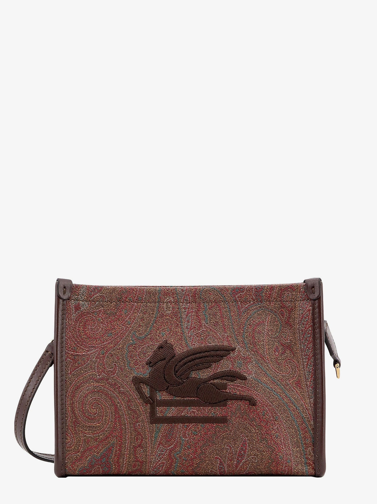 Etro Women Pegaso Arnica Paisley Fabric Pouch ETRO