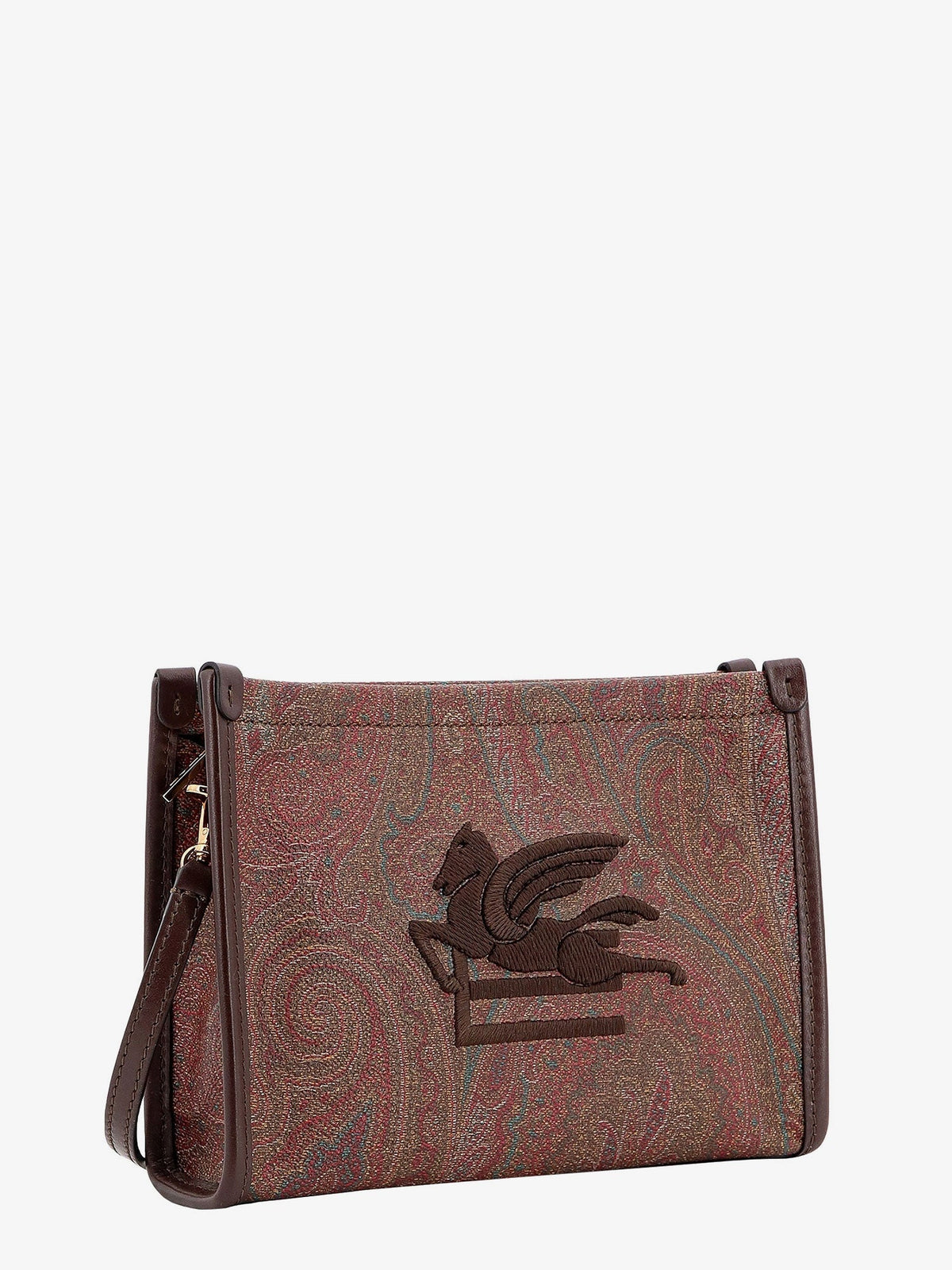 Etro Women Pegaso Arnica Paisley Fabric Pouch ETRO