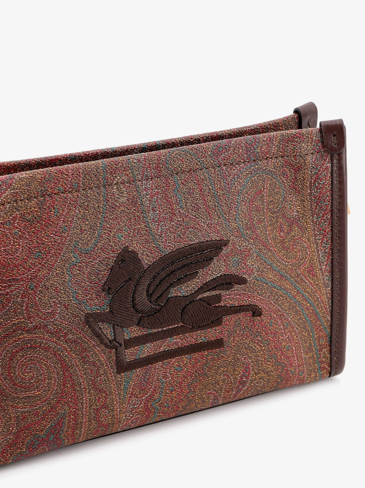 Etro Women Pegaso Arnica Paisley Fabric Pouch ETRO
