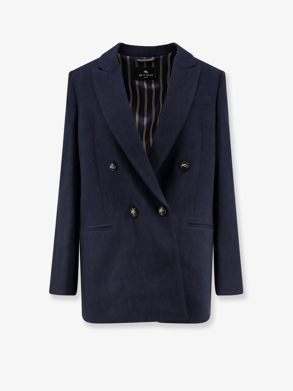 Etro Women Double-Breasted Stretch Wool Blazer ETRO