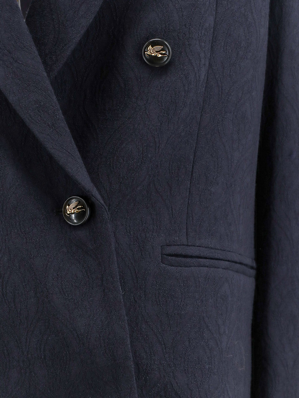 Etro Women Double-Breasted Stretch Wool Blazer ETRO